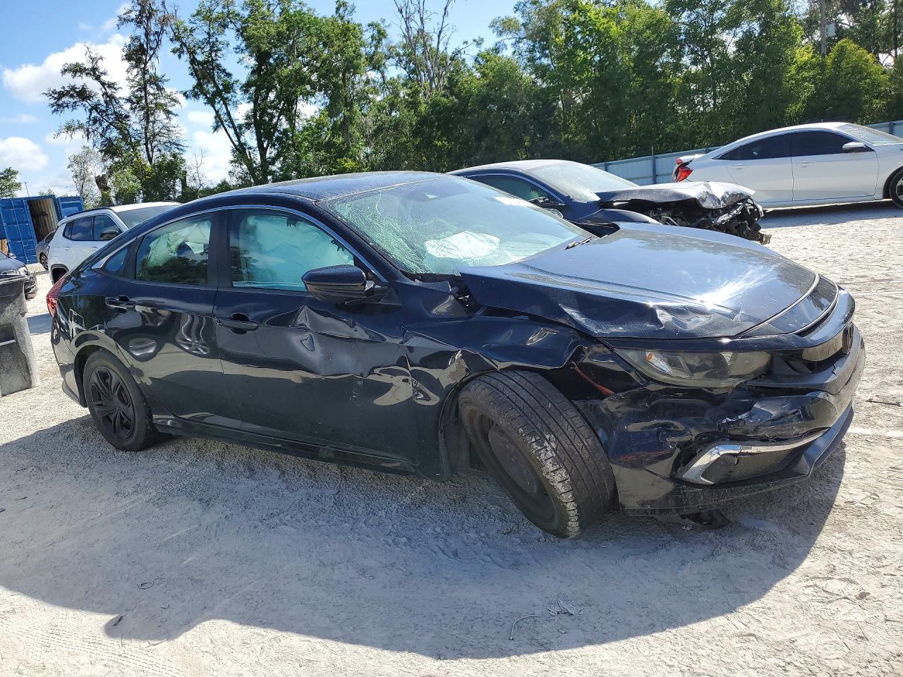 2019 Honda Civic Lx Black vin: 19XFC2F66KE040585