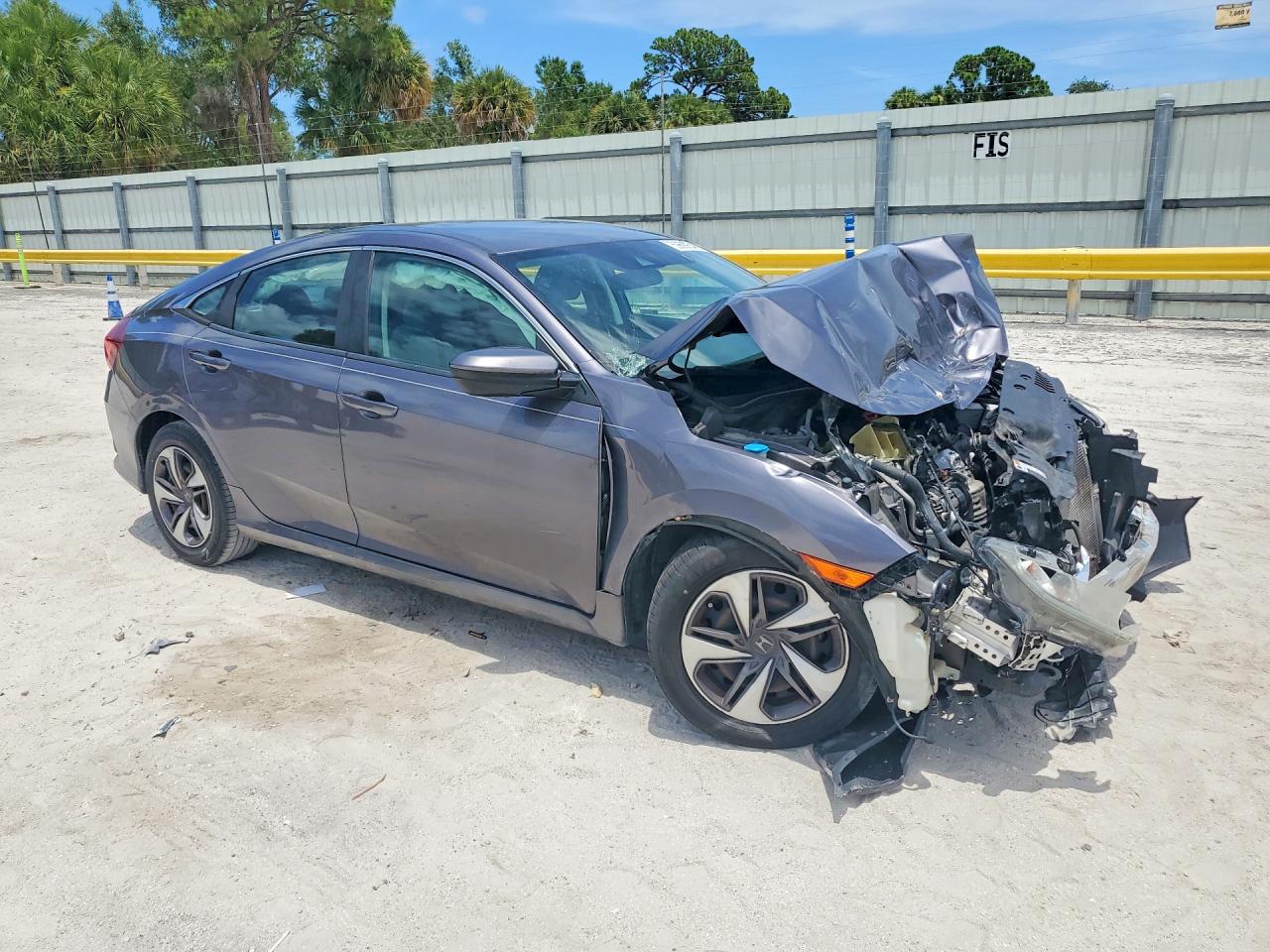 2020 Honda Civic Lx Gray vin: 19XFC2F68LE009386