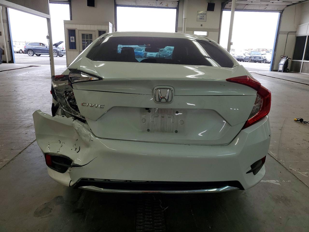 2020 Honda Civic Lx White vin: 19XFC2F68LE021098