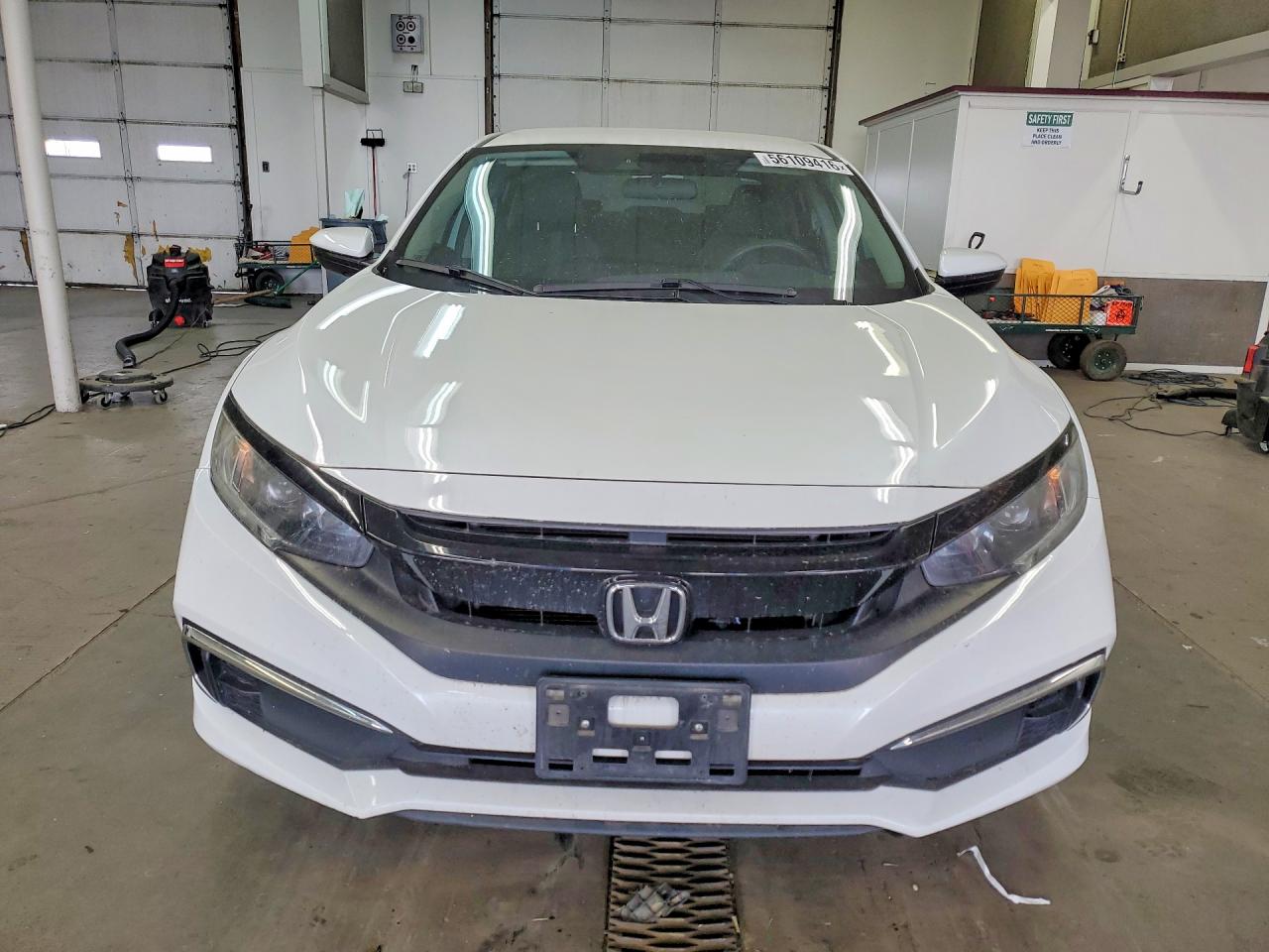 2020 Honda Civic Lx White vin: 19XFC2F68LE021098