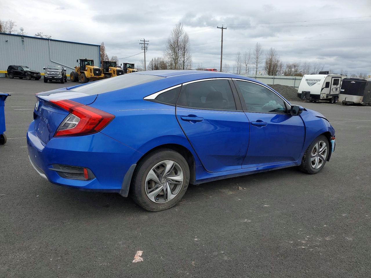 2019 Honda Civic Lx Blue vin: 19XFC2F6XKE007850