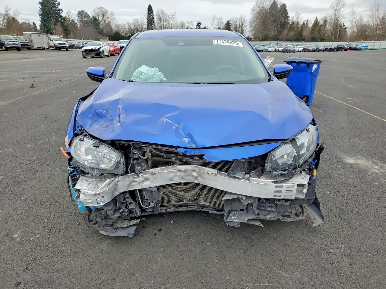 2019 Honda Civic Lx Blue vin: 19XFC2F6XKE007850
