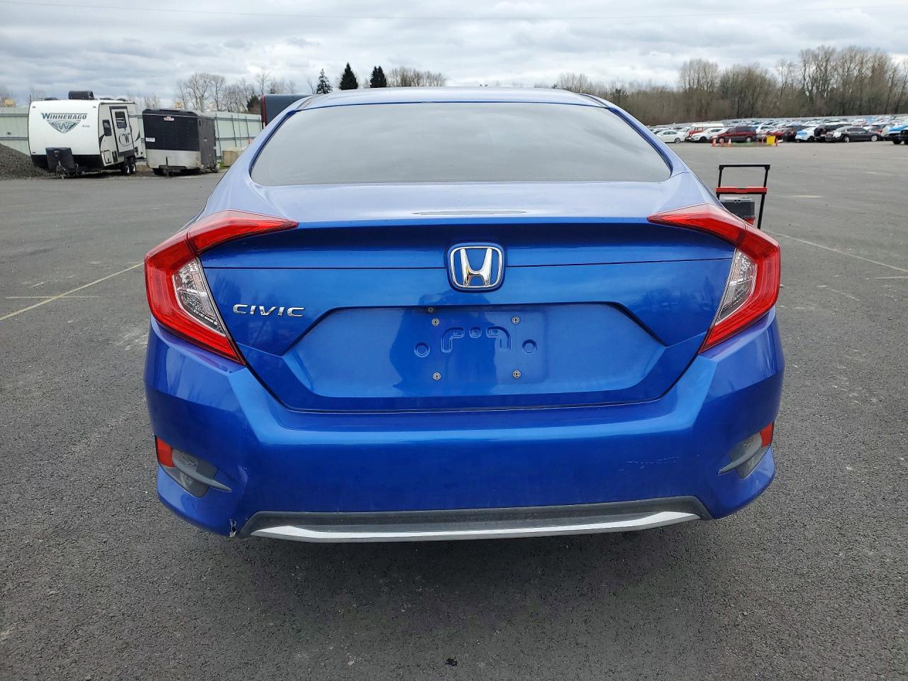 2019 Honda Civic Lx Blue vin: 19XFC2F6XKE007850