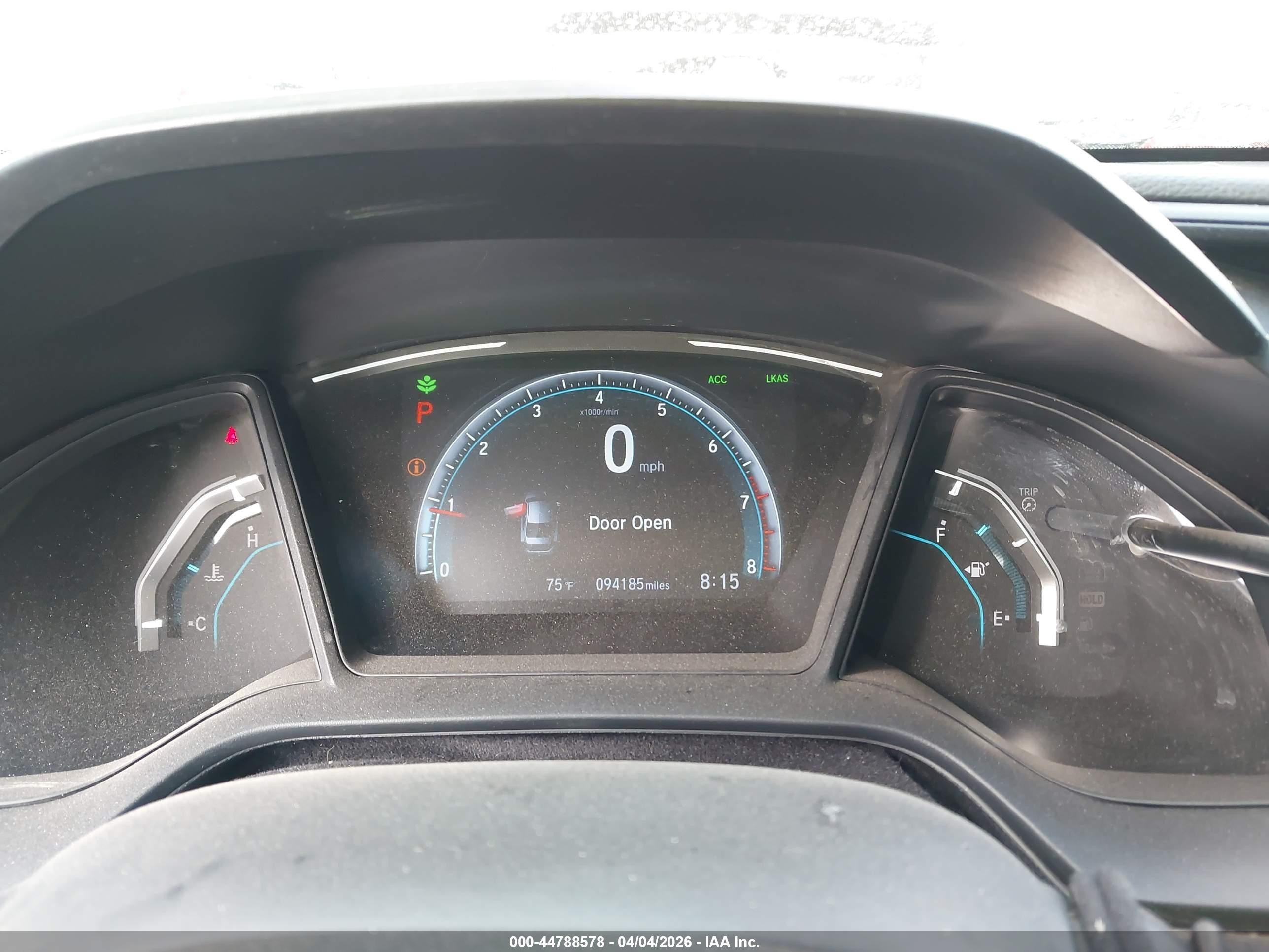 2020 Honda Civic Lx White vin: 19XFC2F6XLE024133