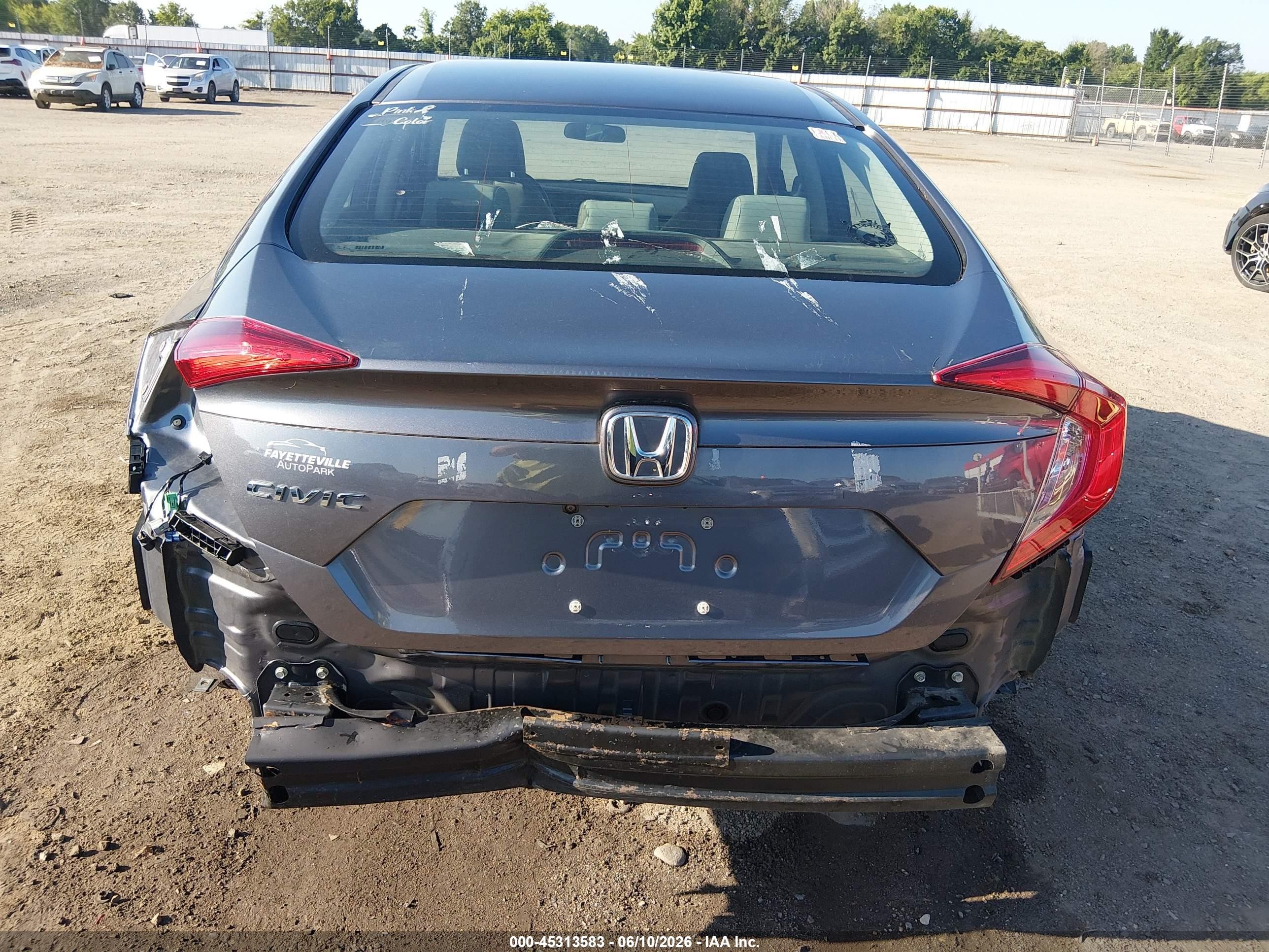 2020 Honda Civic Lx Gray vin: 19XFC2F6XLE027307