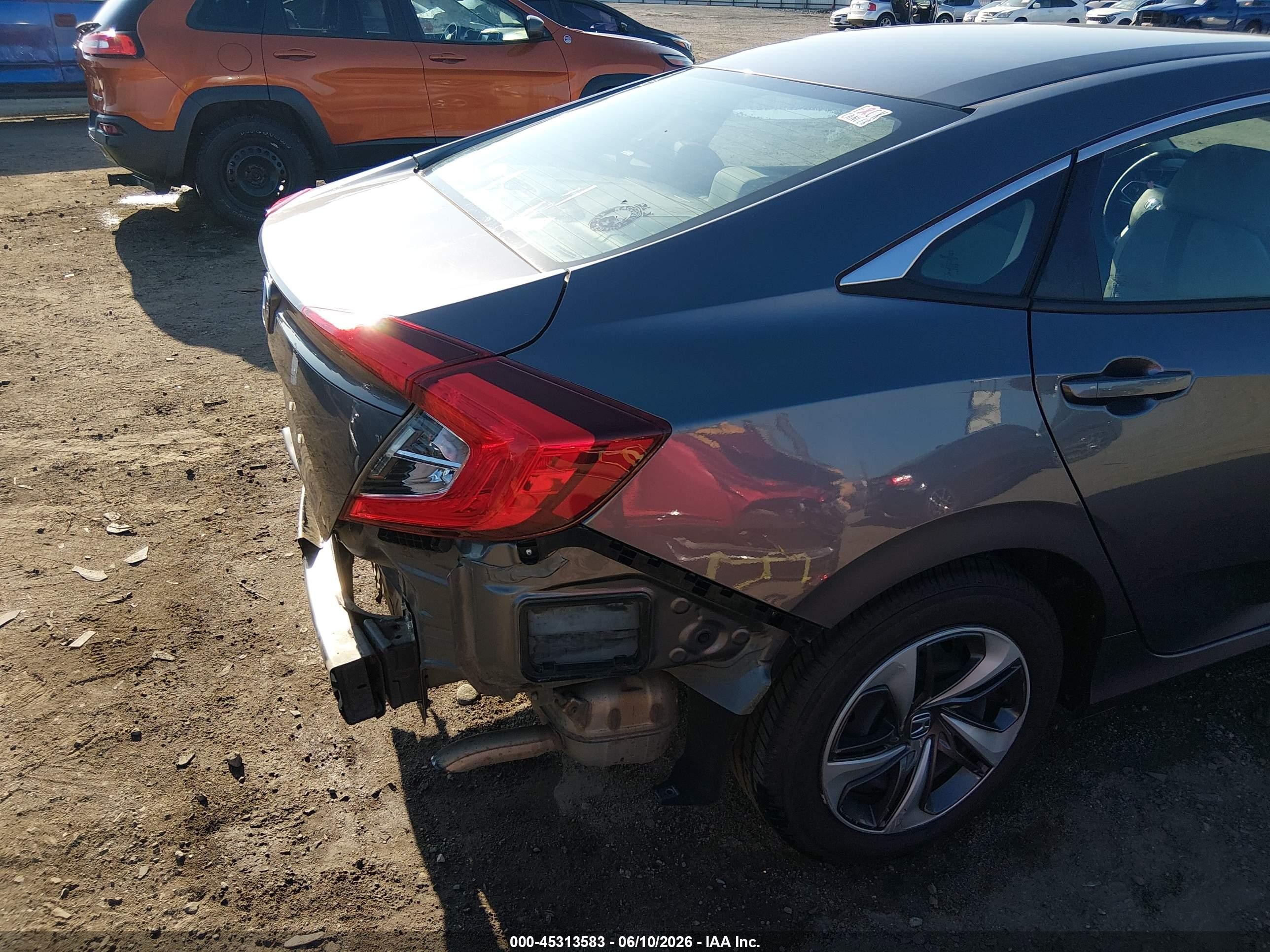 2020 Honda Civic Lx Gray vin: 19XFC2F6XLE027307