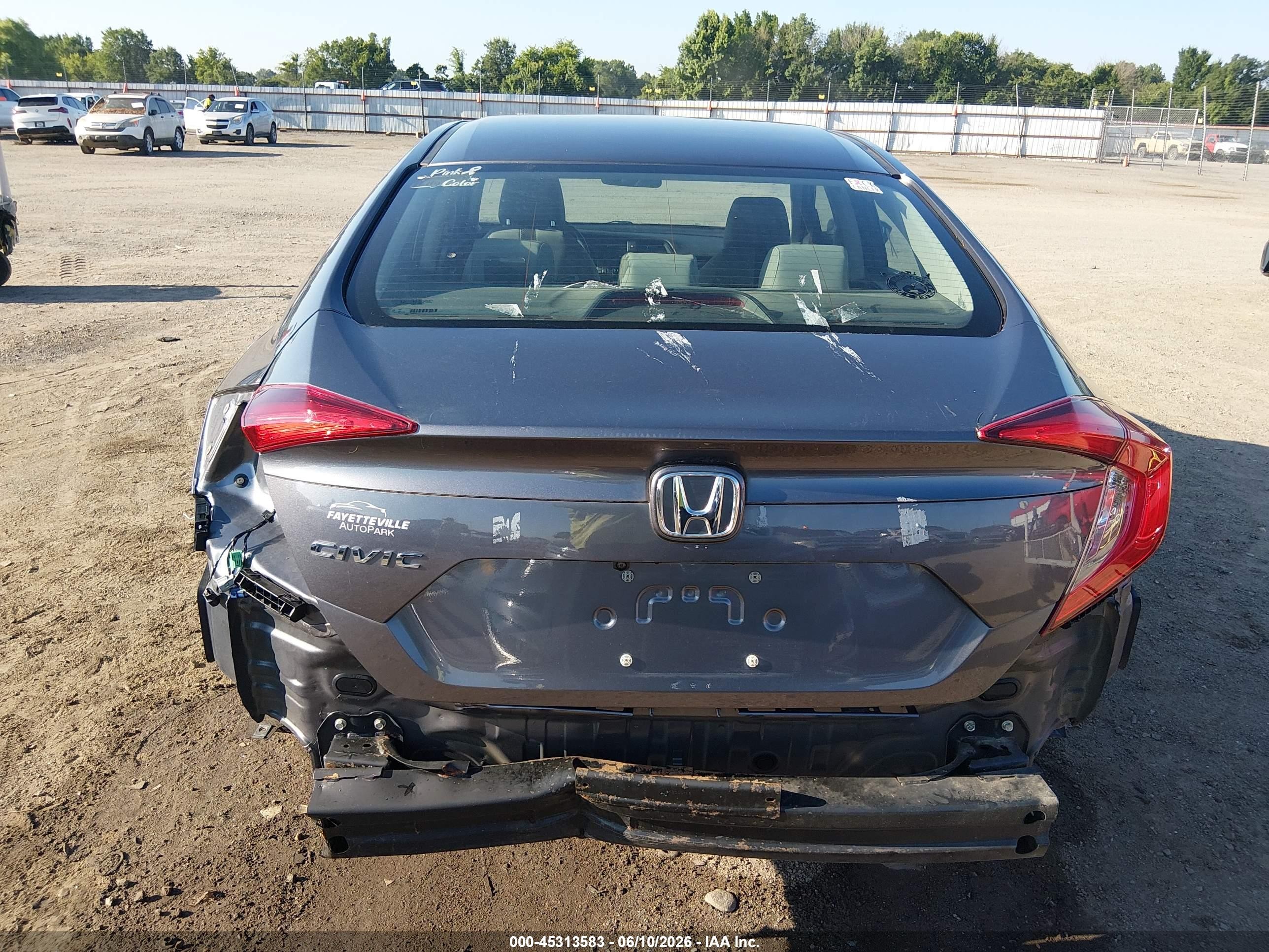 2020 Honda Civic Lx Gray vin: 19XFC2F6XLE027307