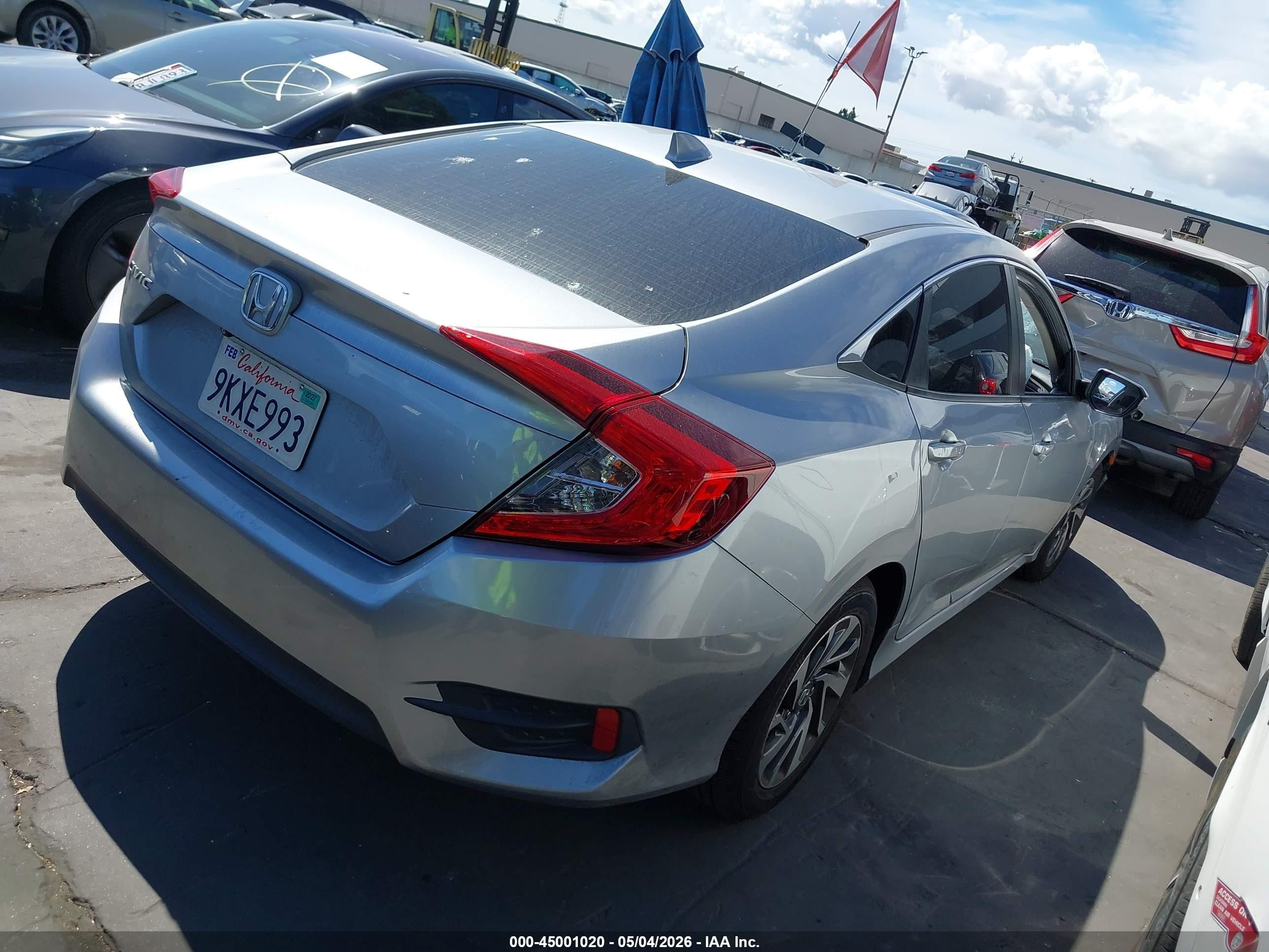 2017 Honda Civic Ex Silver vin: 19XFC2F70HE051325