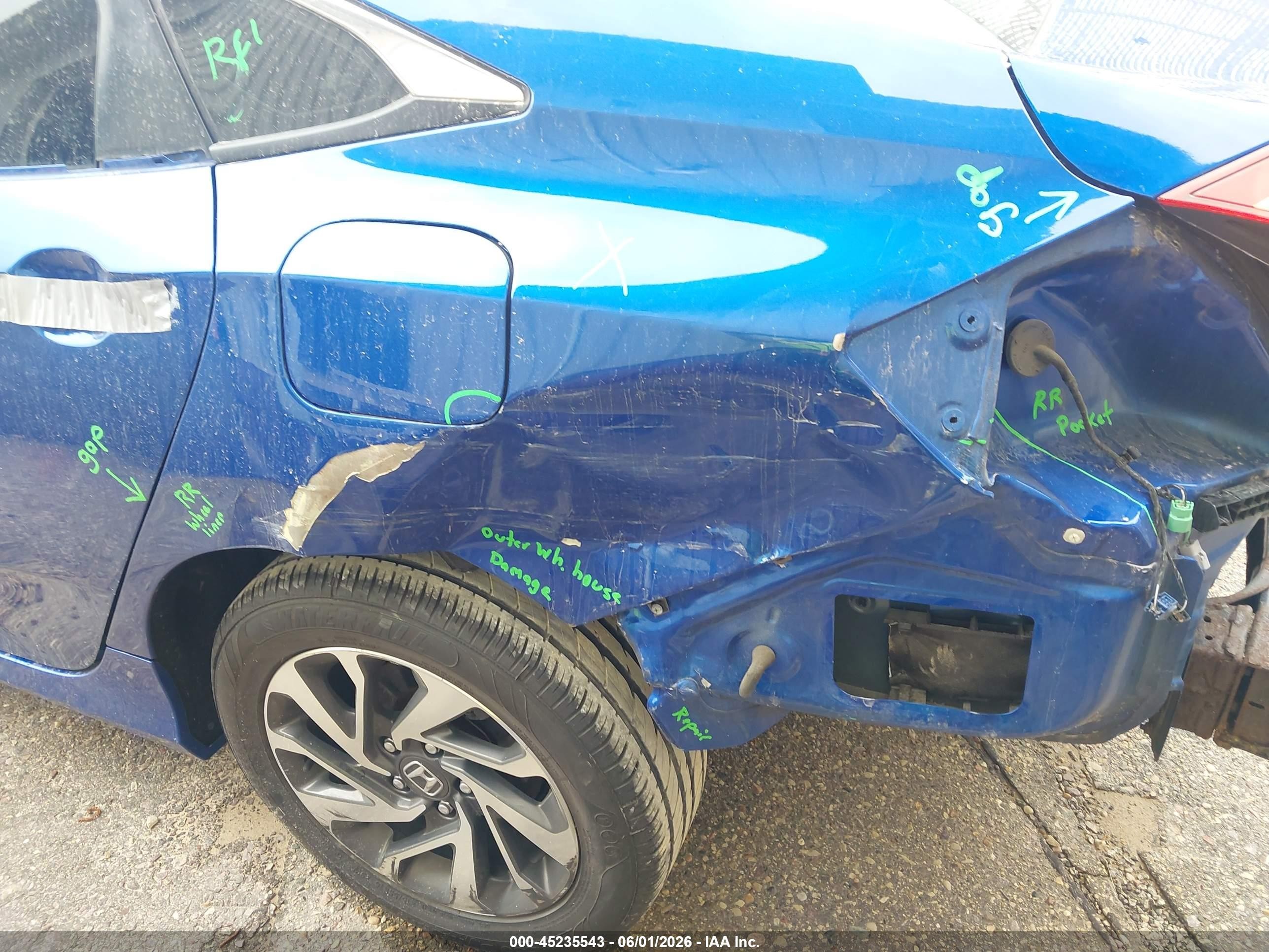 2017 Honda Civic Ex Blue vin: 19XFC2F70HE064883