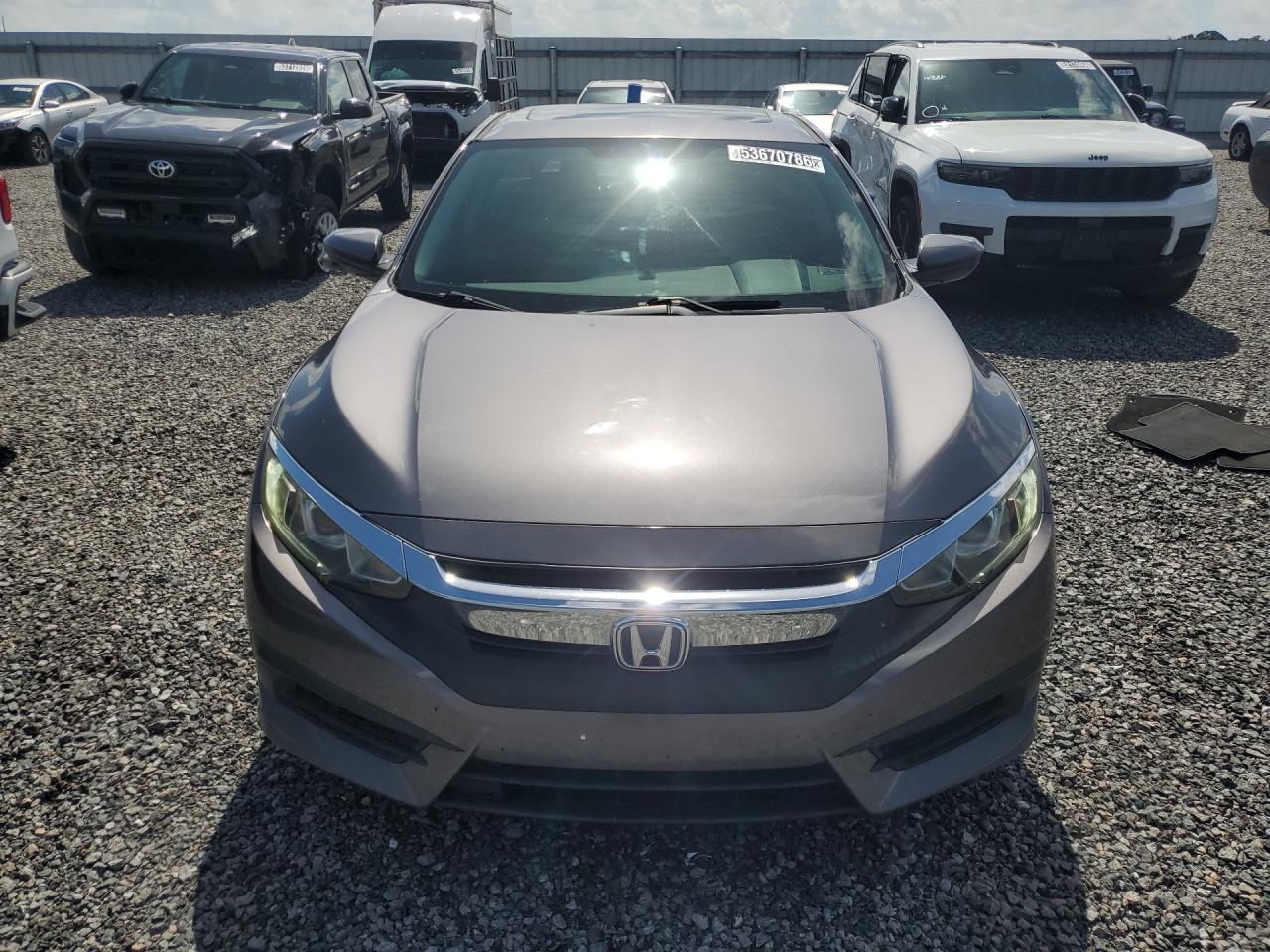 2018 Honda Civic Ex Gray vin: 19XFC2F70JE034126 Damage: Hood, Dent(S) W/No Paint Dmg, 1/2 To 1 Inch