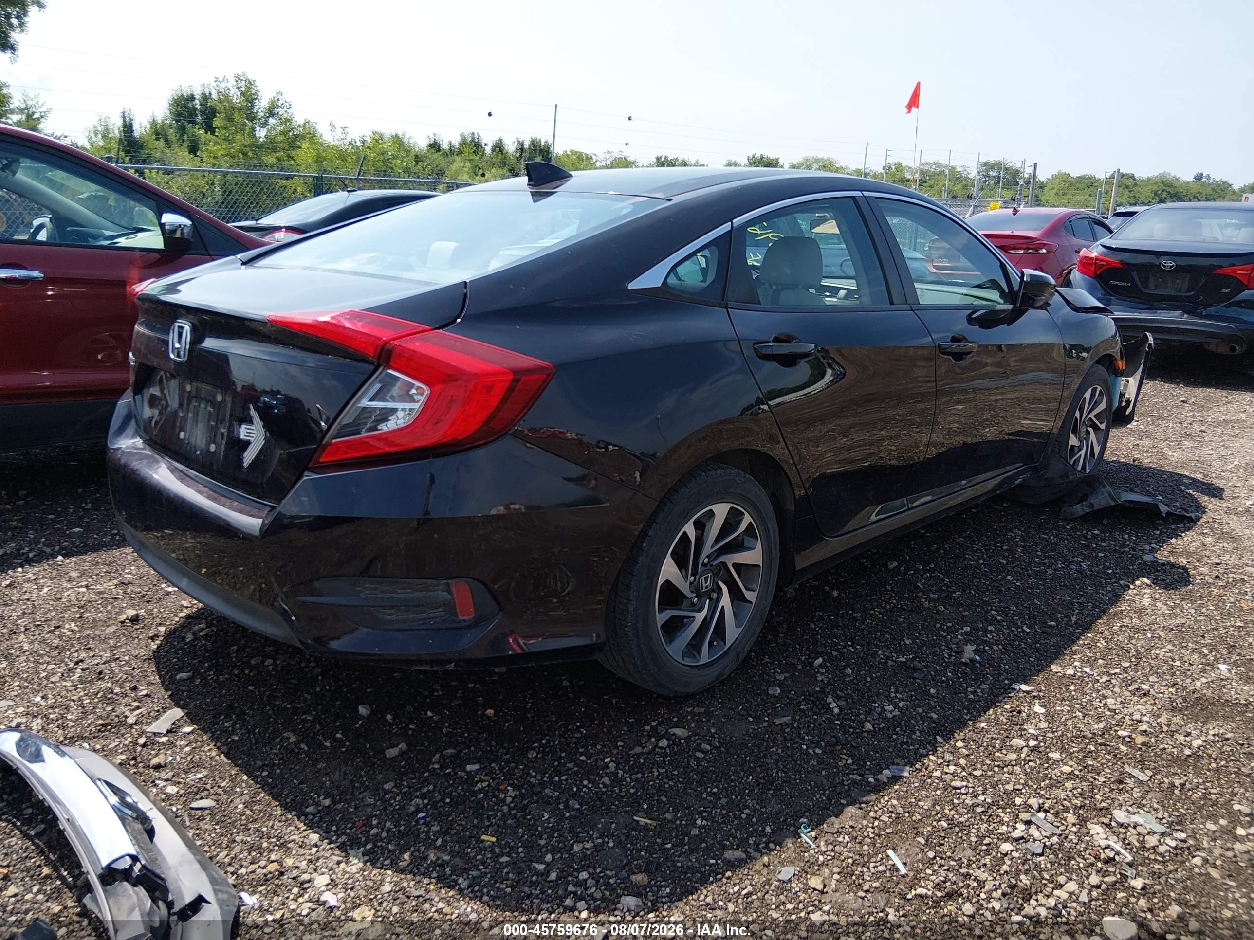 2017 Honda Civic Ex Black vin: 19XFC2F71HE058963