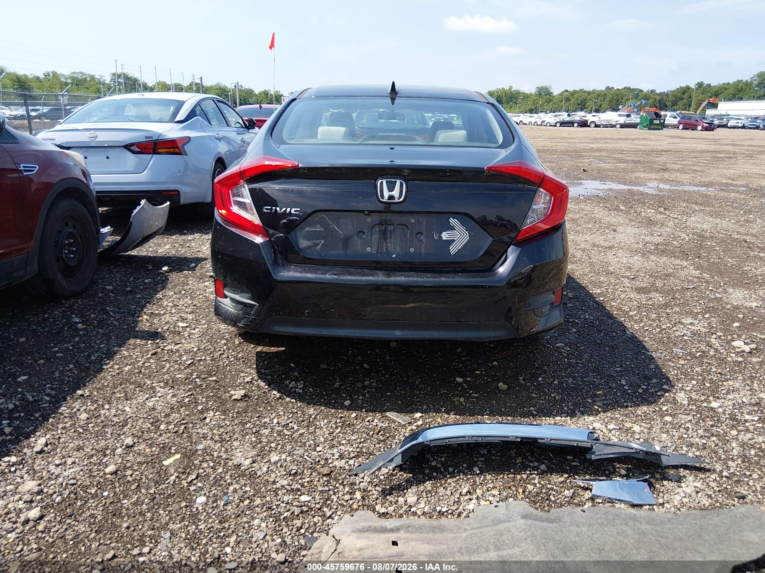 2017 Honda Civic Ex Black vin: 19XFC2F71HE058963