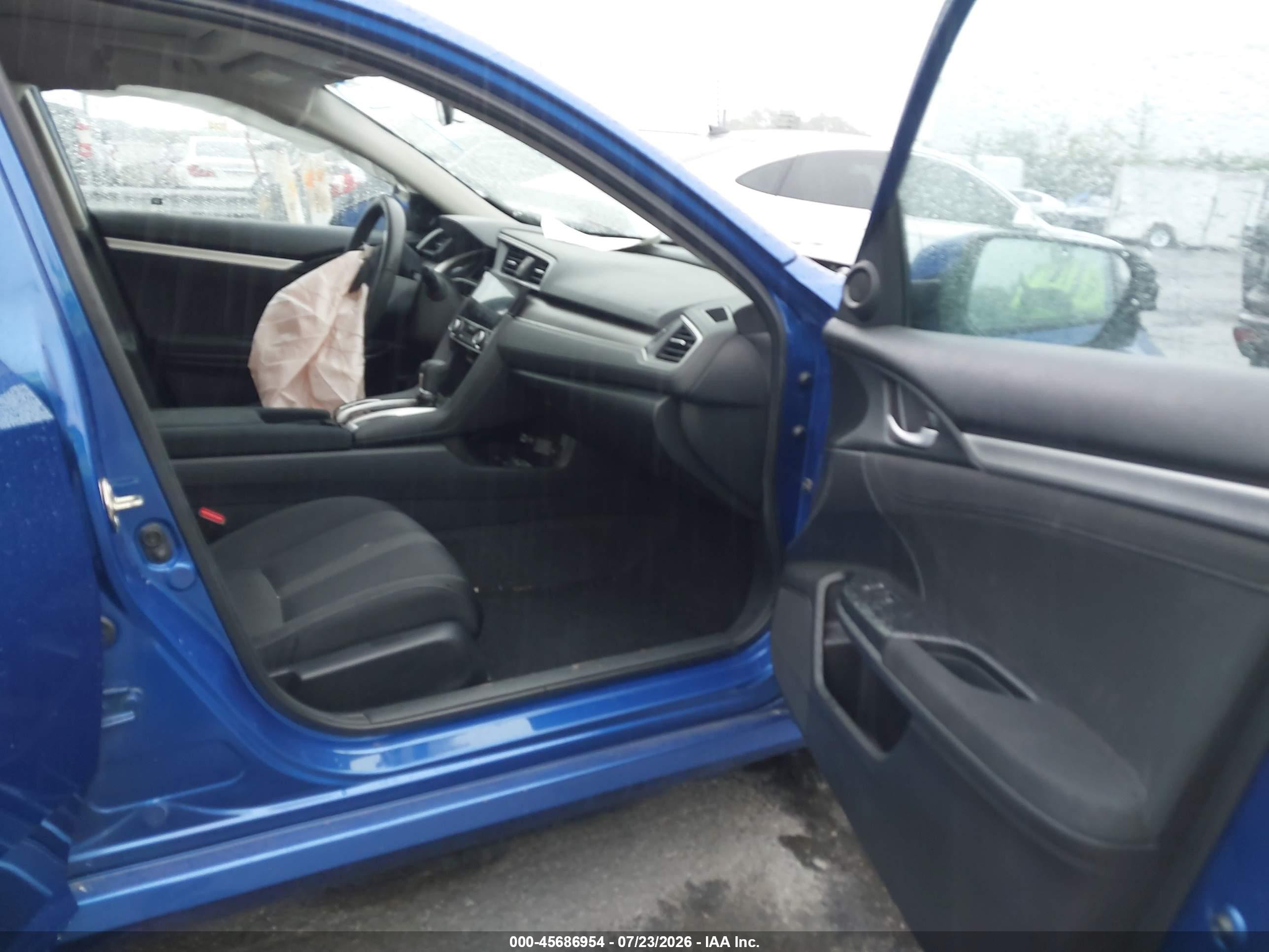 2017 Honda Civic Ex Синий vin: 19XFC2F71HE217559