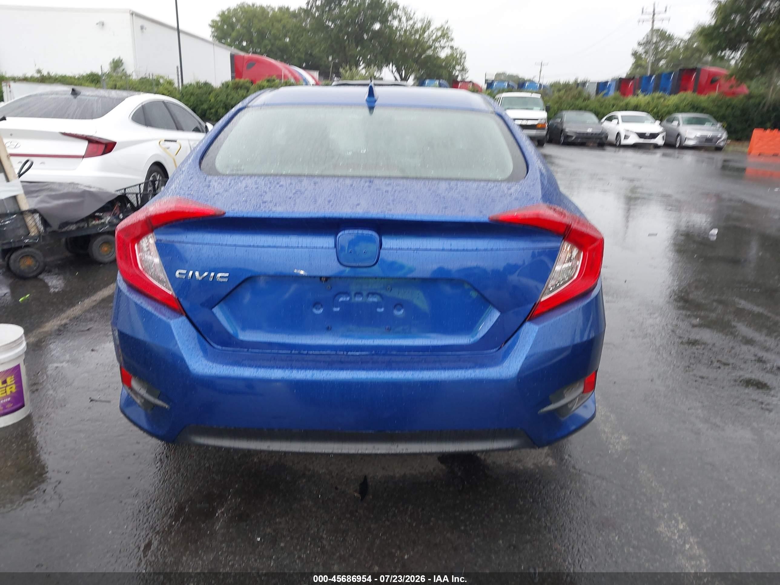 2017 Honda Civic Ex Синий vin: 19XFC2F71HE217559