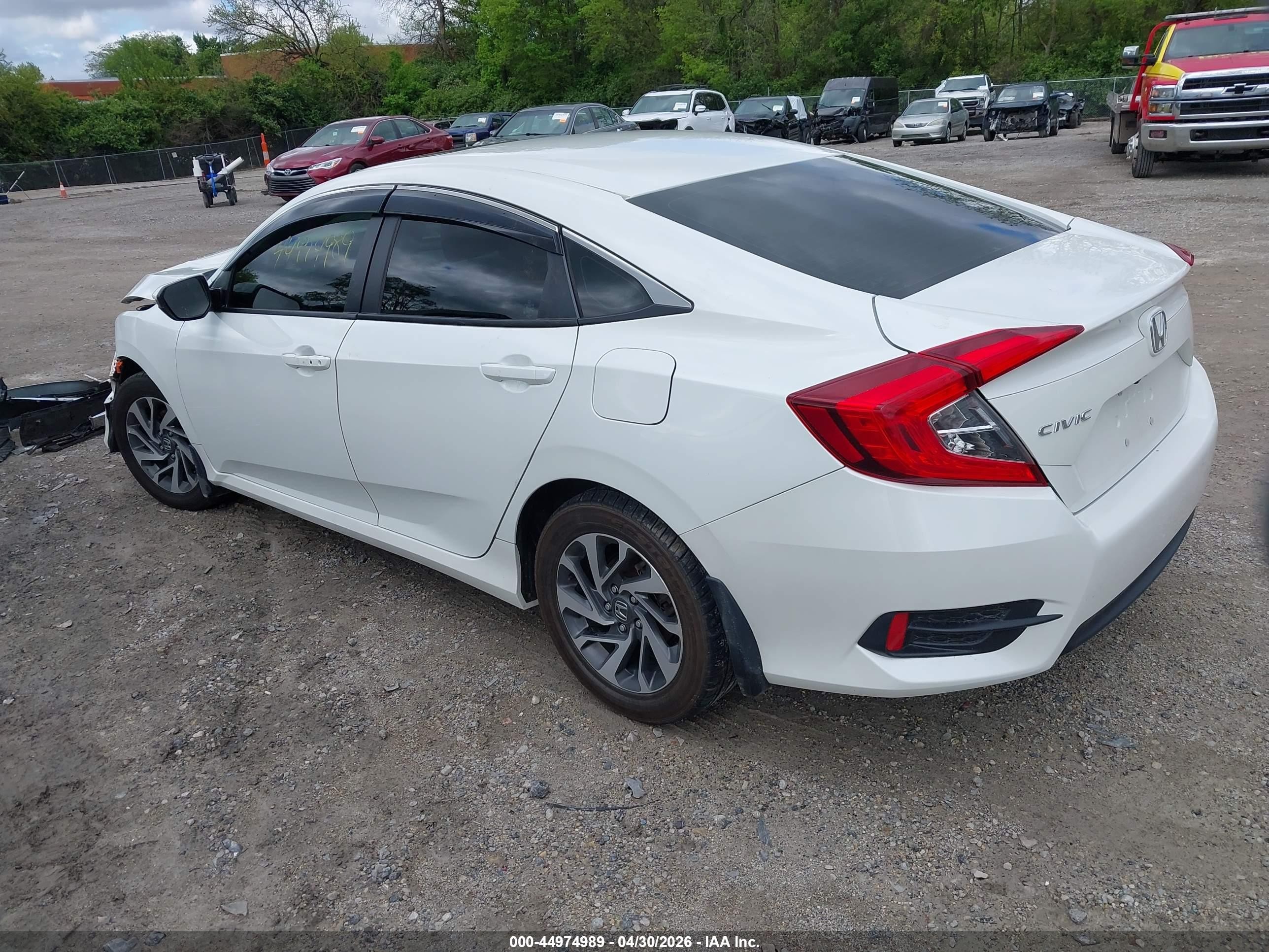 2016 Honda Civic Ex White vin: 19XFC2F72GE063717