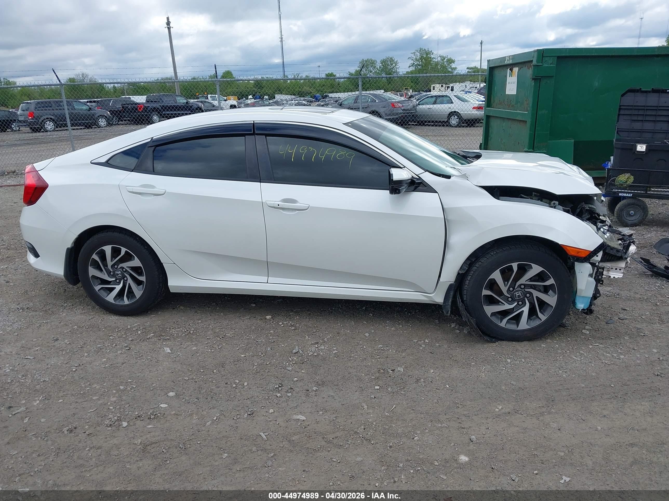 2016 Honda Civic Ex White vin: 19XFC2F72GE063717