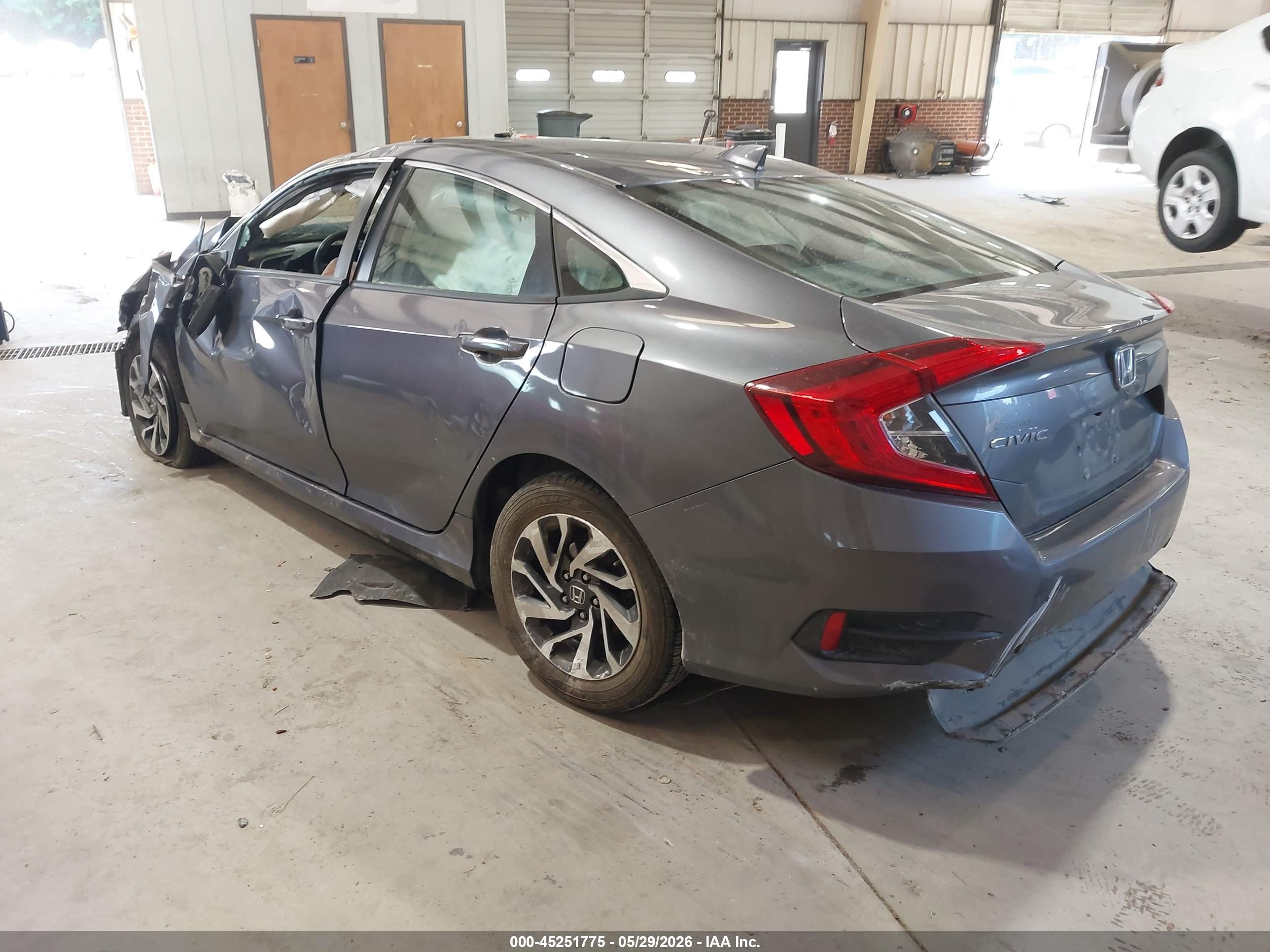 2018 Honda Civic Ex Gray vin: 19XFC2F72JE030160