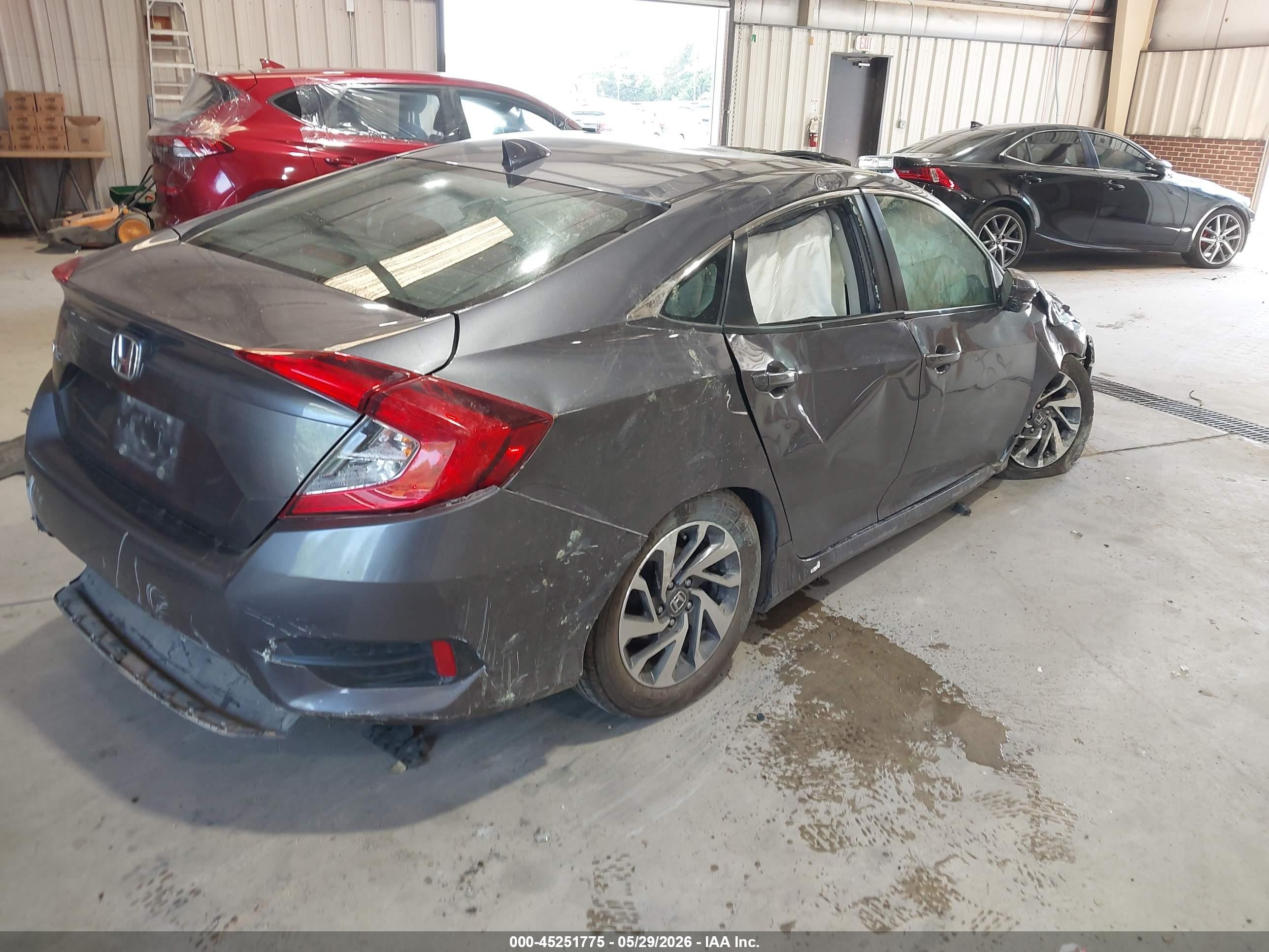 2018 Honda Civic Ex Gray vin: 19XFC2F72JE030160