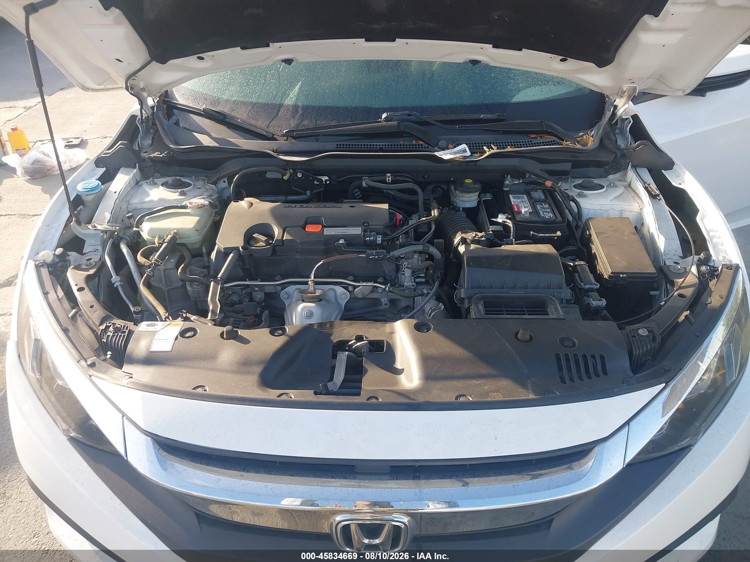 2016 Honda Civic Ex Белый vin: 19XFC2F73GE215391