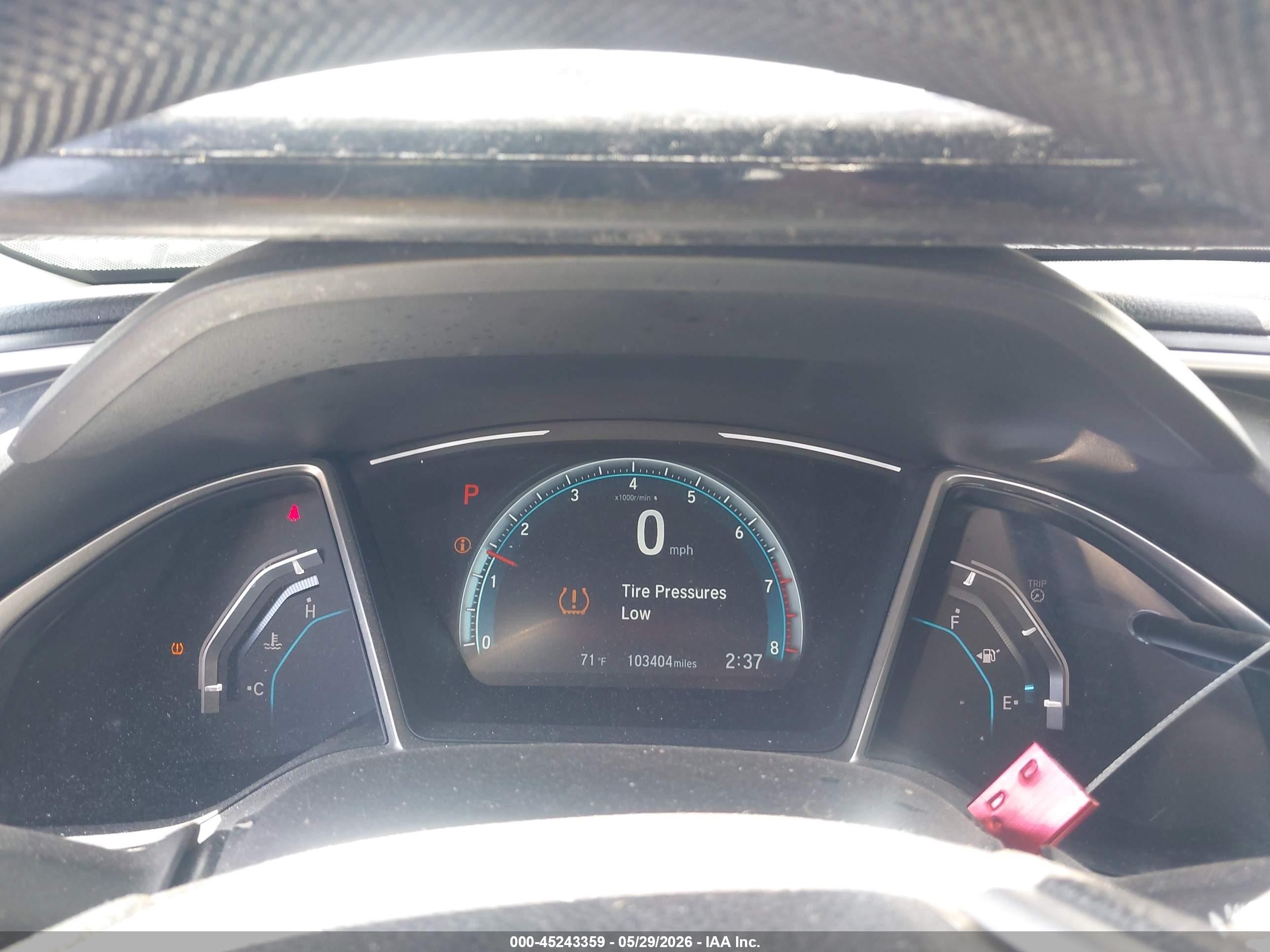 2017 Honda Civic Ex Белый vin: 19XFC2F73HE227266