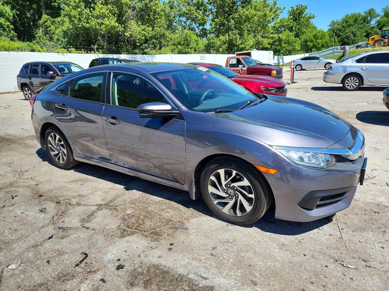 2018 Honda Civic Ex Gray vin: 19XFC2F73JE039336