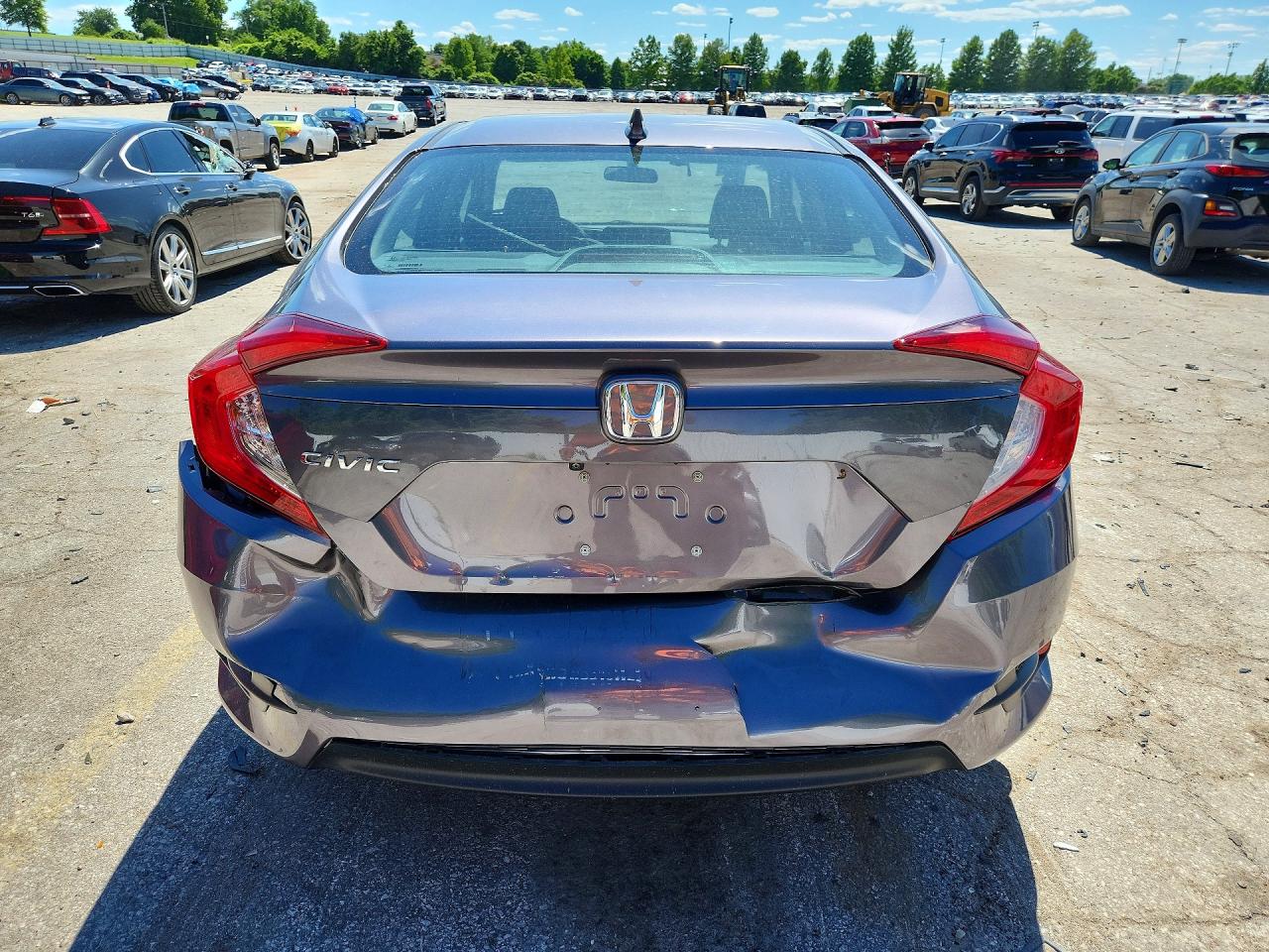 2018 Honda Civic Ex Gray vin: 19XFC2F73JE039336