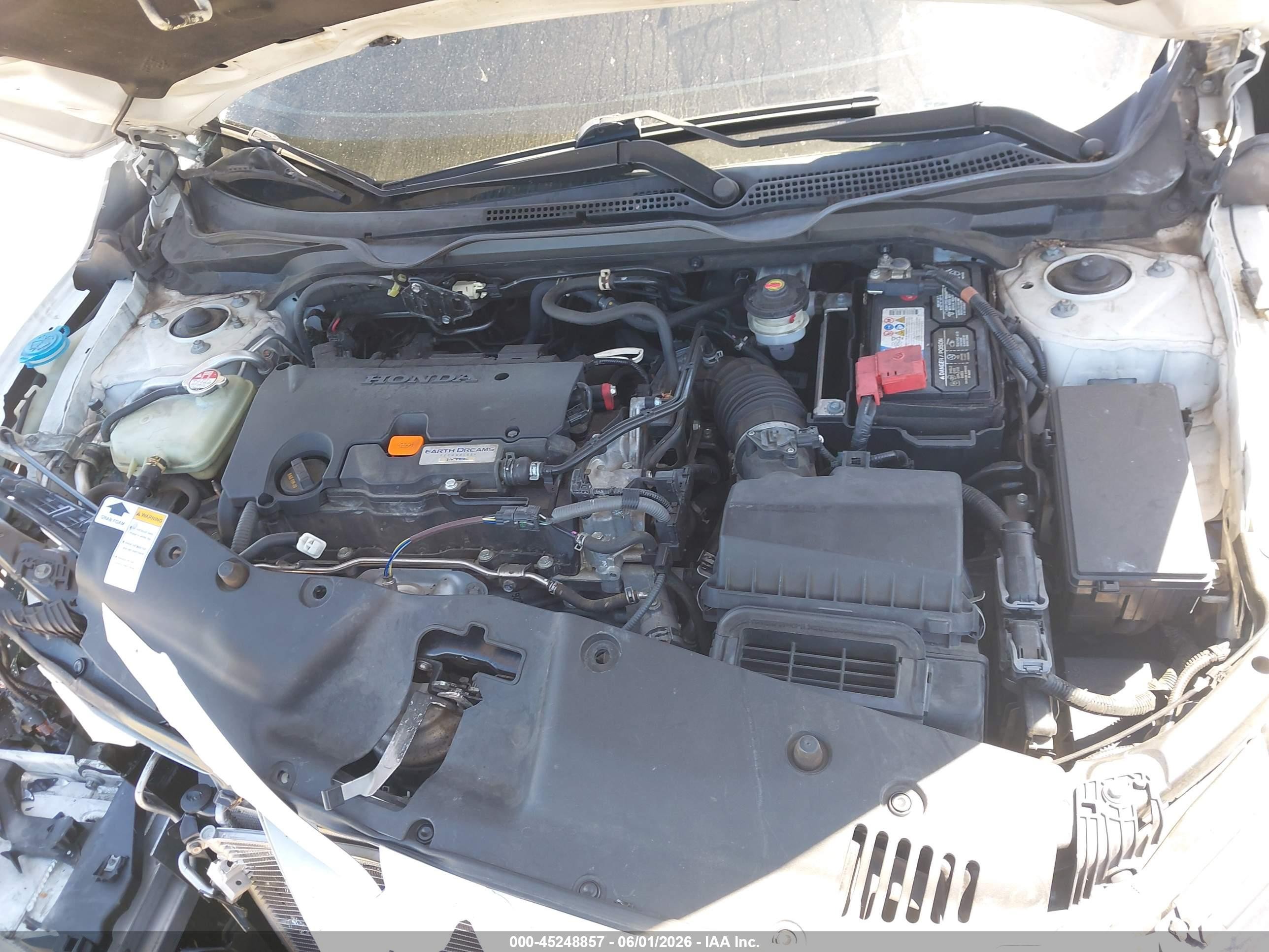 2016 Honda Civic Ex Белый vin: 19XFC2F74GE203833