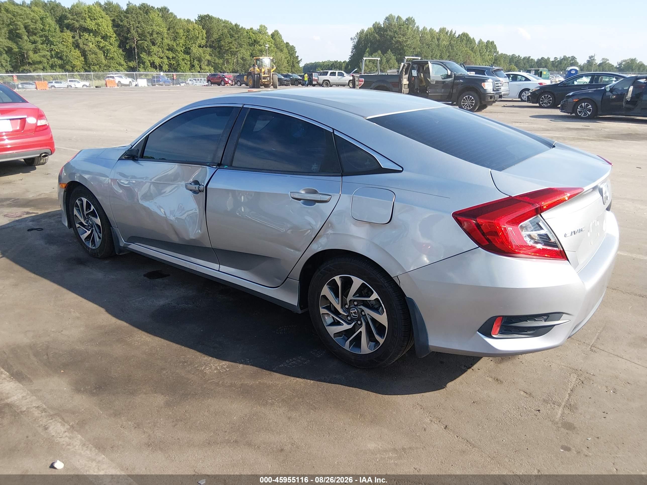 2016 Honda Civic Ex Gray vin: 19XFC2F75GE044174