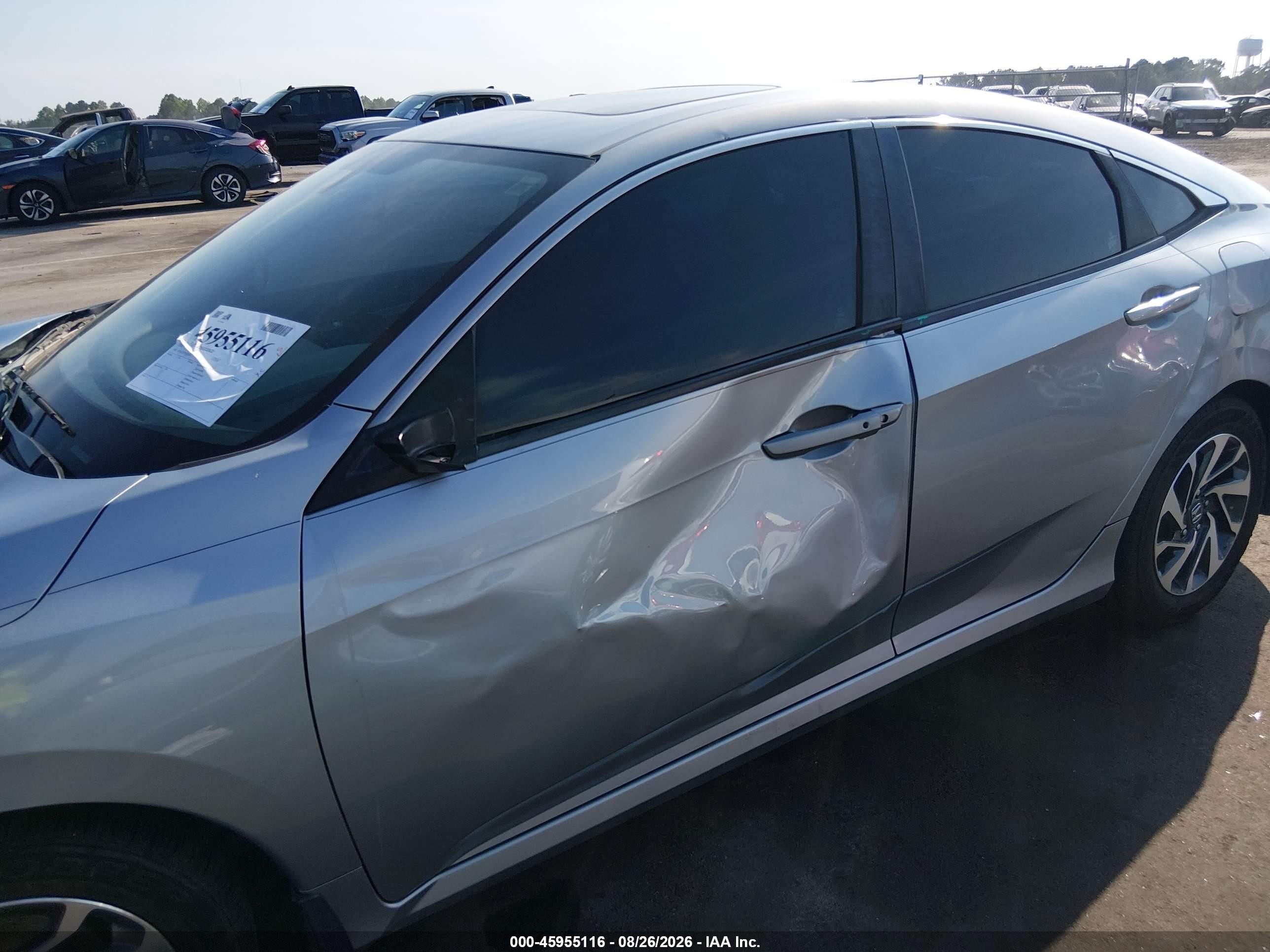2016 Honda Civic Ex Gray vin: 19XFC2F75GE044174