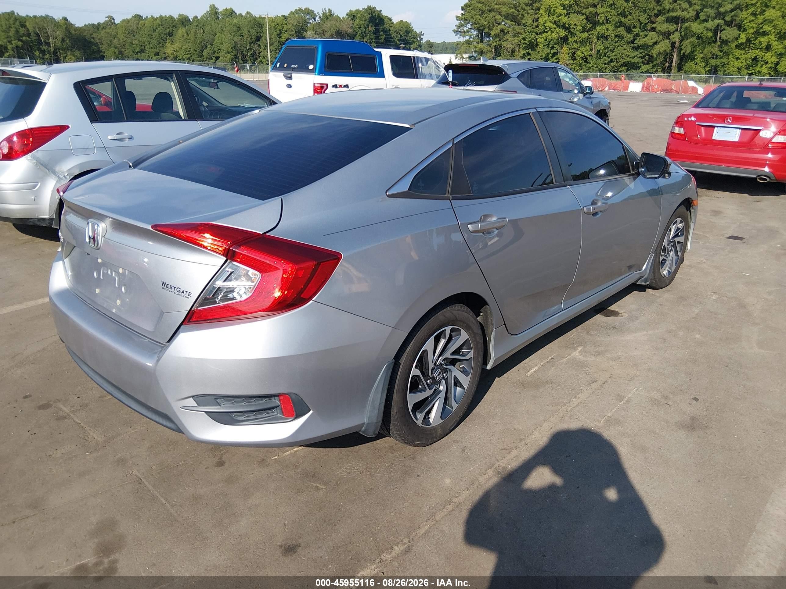 2016 Honda Civic Ex Gray vin: 19XFC2F75GE044174