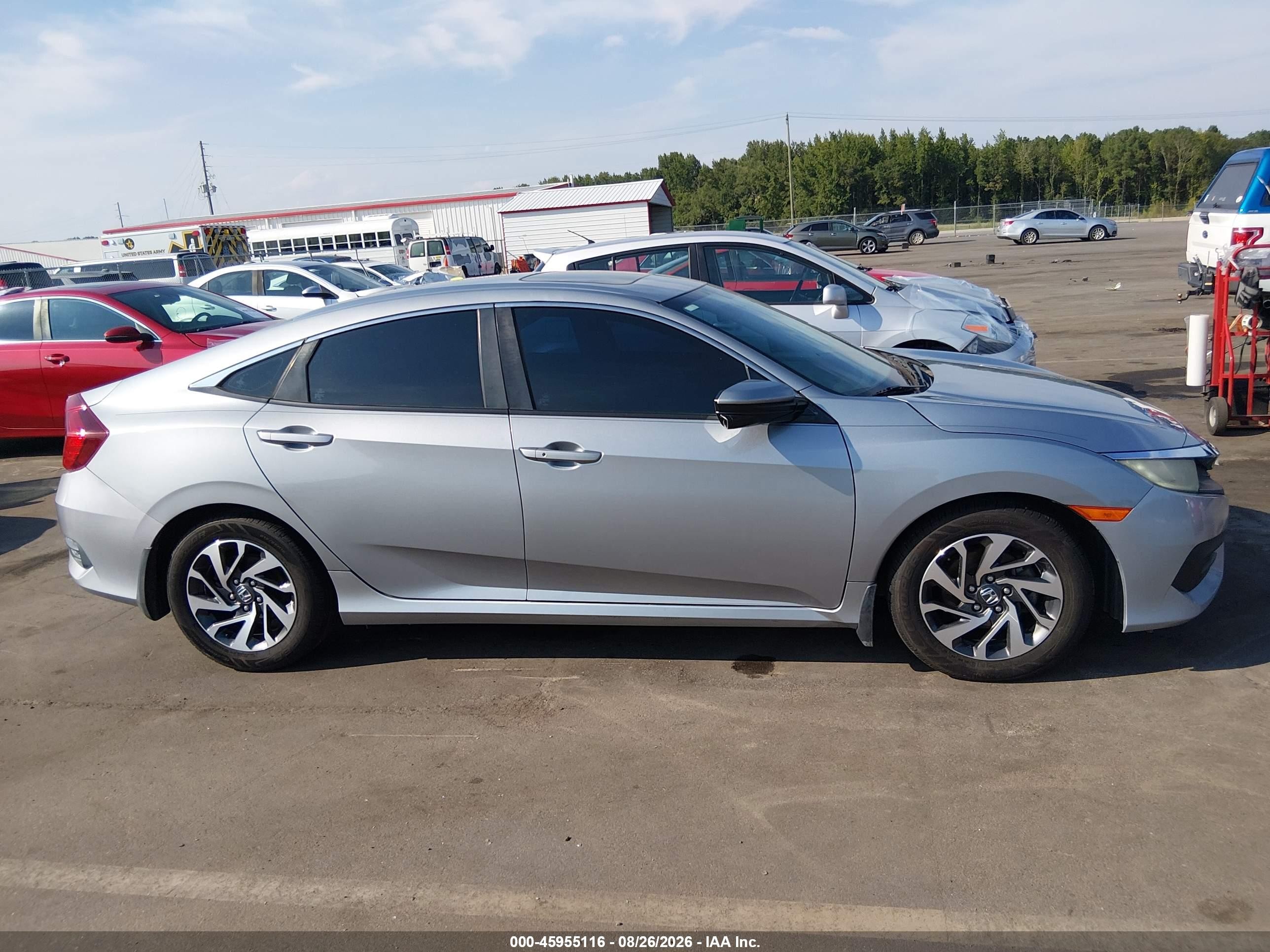 2016 Honda Civic Ex Gray vin: 19XFC2F75GE044174
