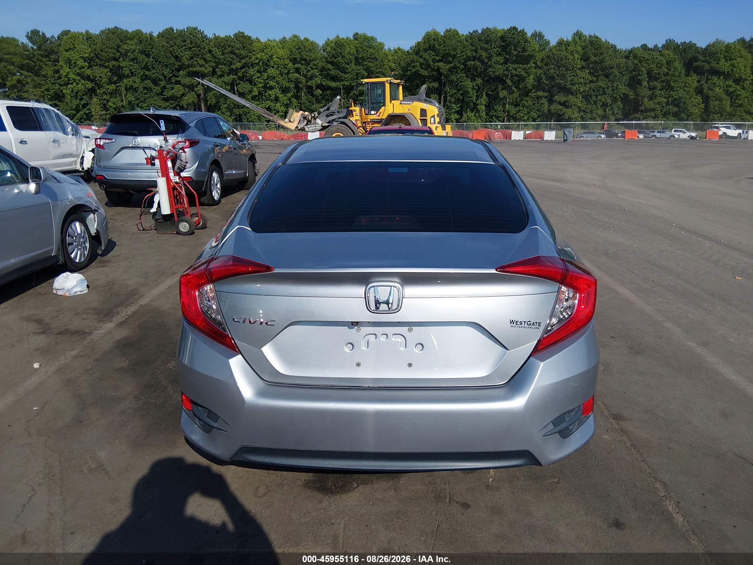 2016 Honda Civic Ex Gray vin: 19XFC2F75GE044174
