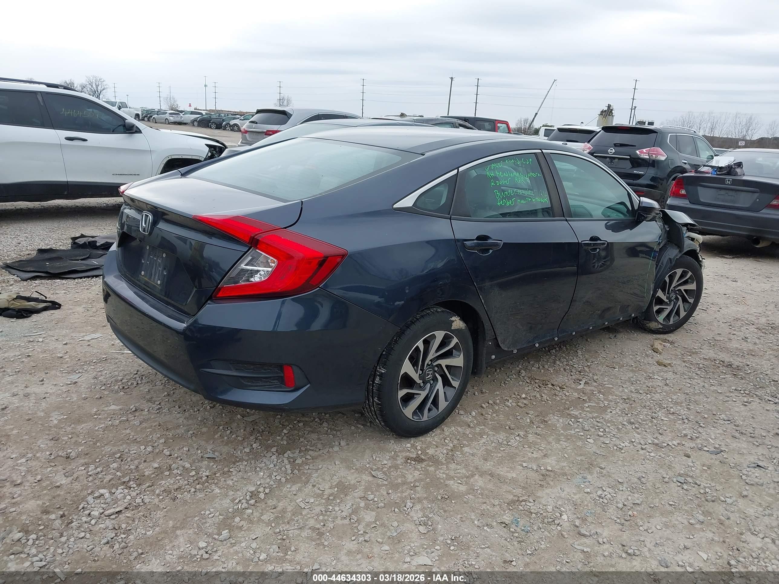 2016 Honda Civic Ex Blue vin: 19XFC2F75GE046863