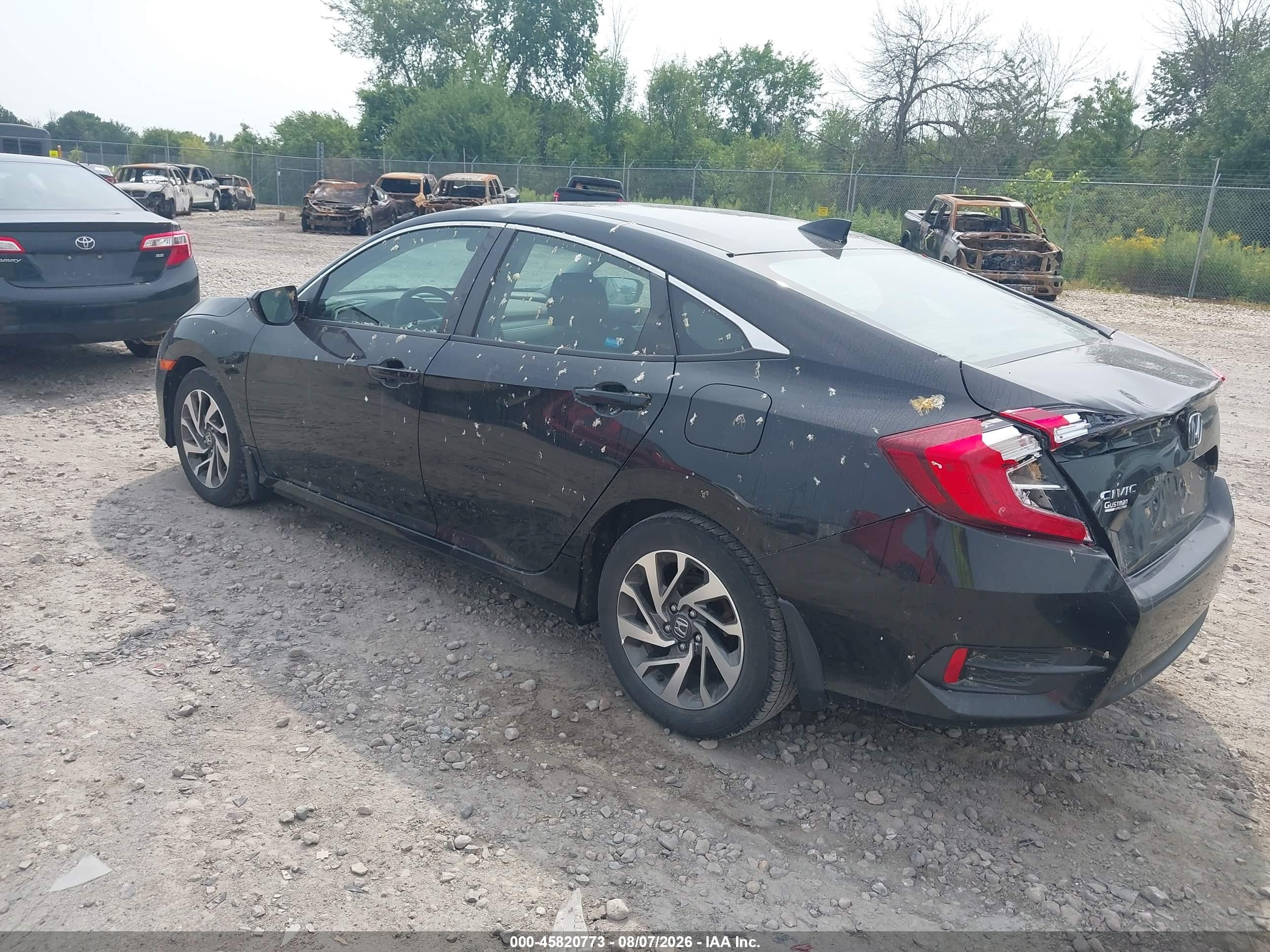 2018 Honda Civic Ex Black vin: 19XFC2F75JE011344