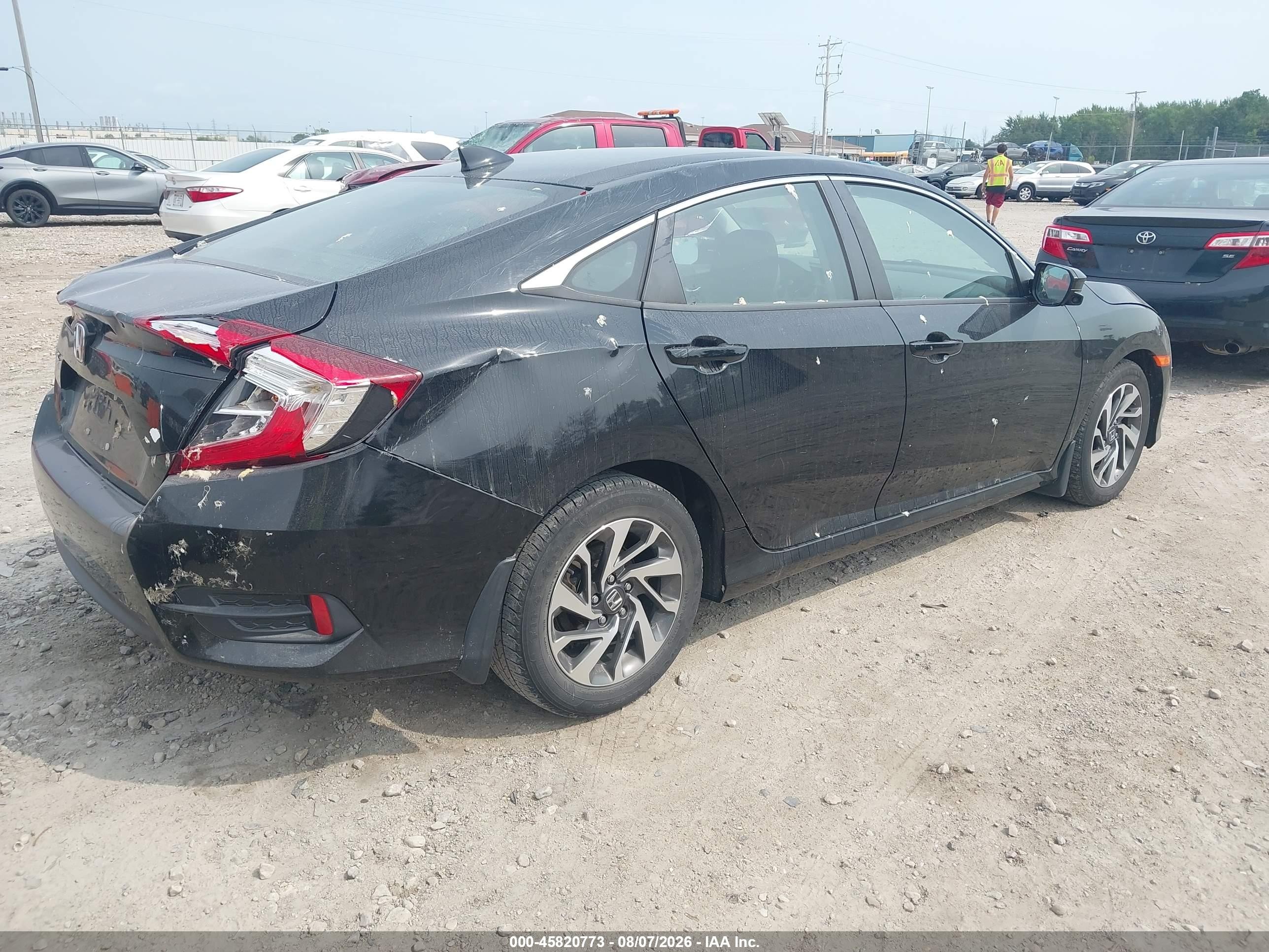 2018 Honda Civic Ex Black vin: 19XFC2F75JE011344