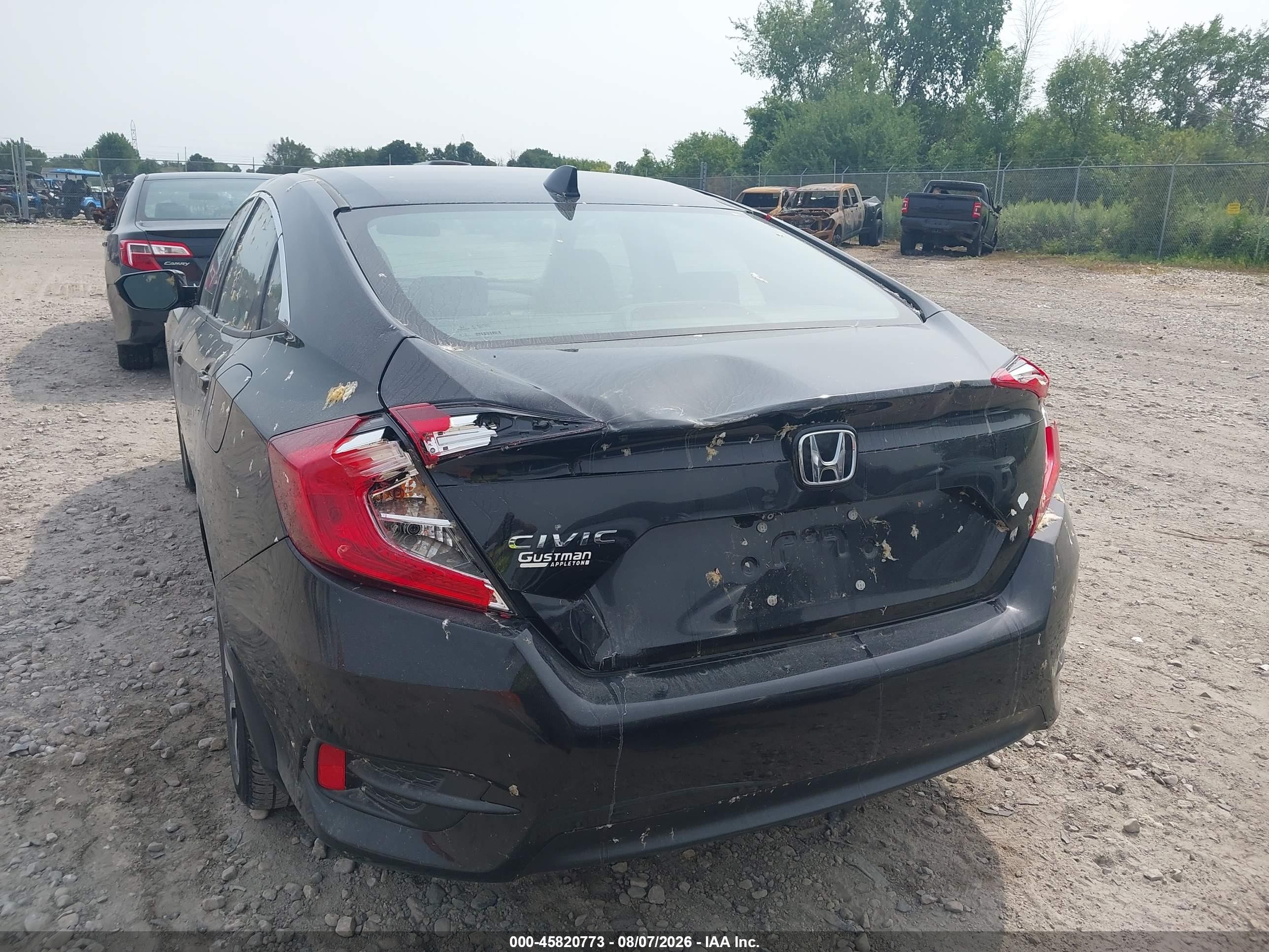 2018 Honda Civic Ex Black vin: 19XFC2F75JE011344
