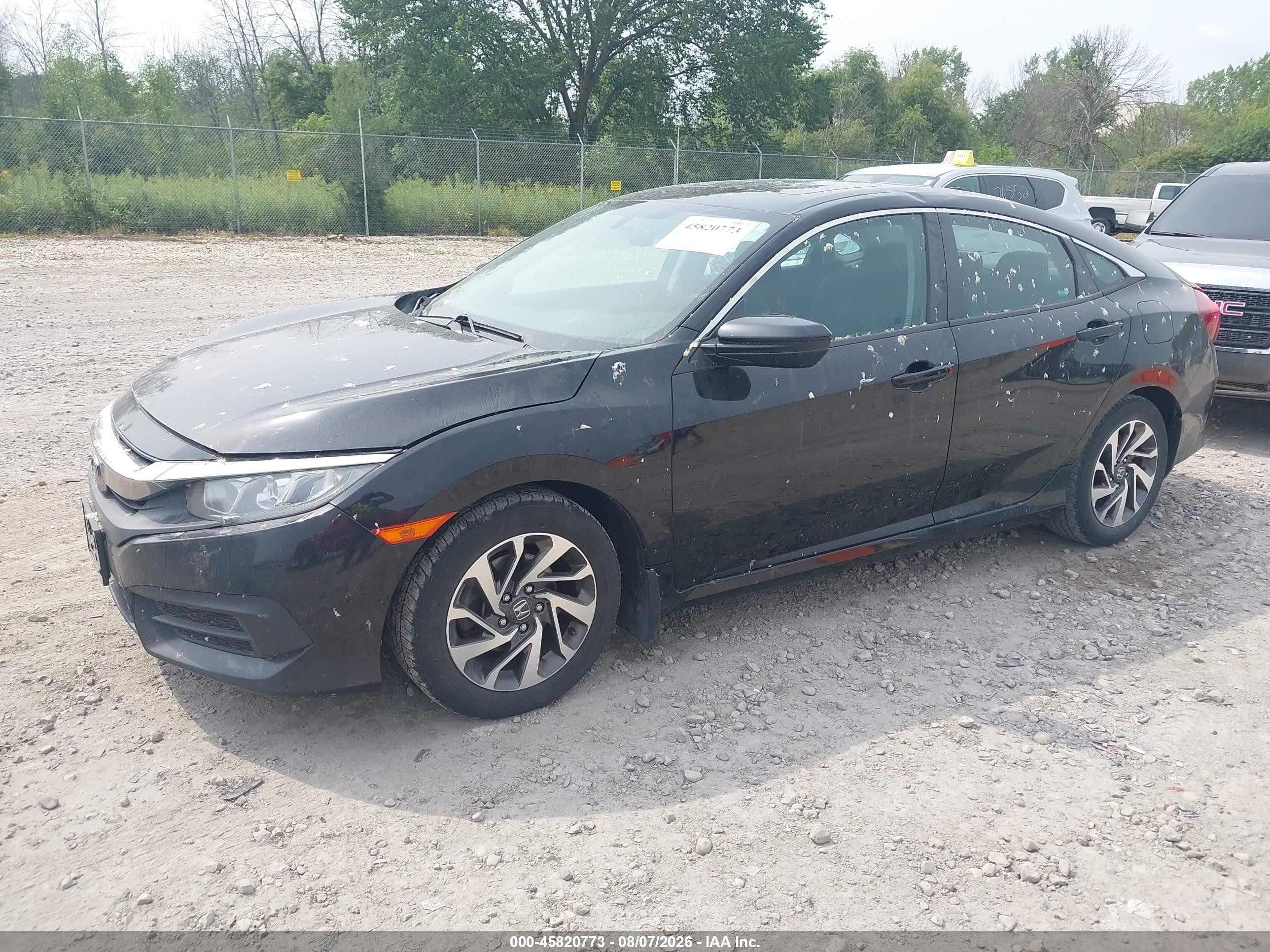 2018 Honda Civic Ex Black vin: 19XFC2F75JE011344