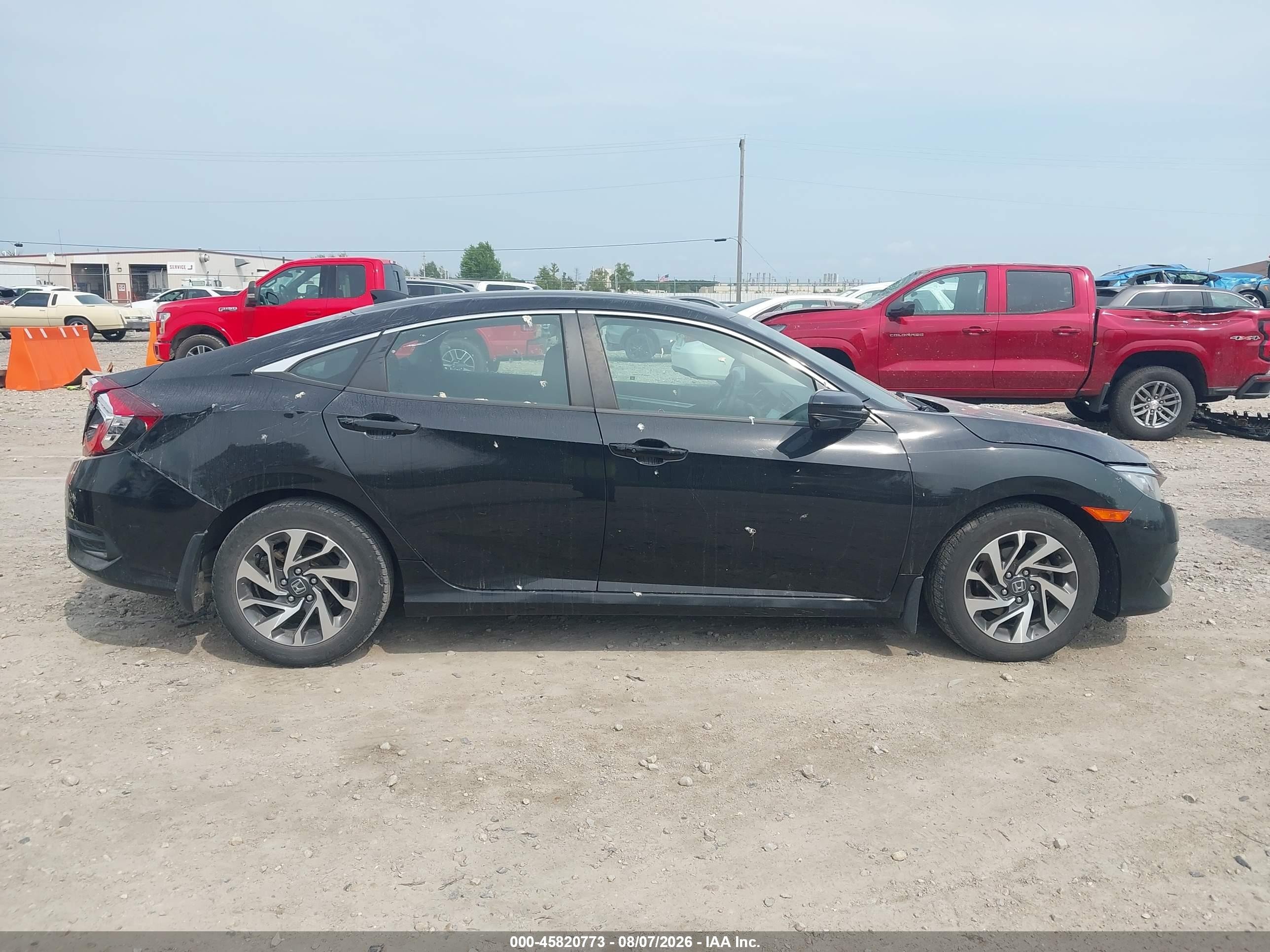 2018 Honda Civic Ex Black vin: 19XFC2F75JE011344