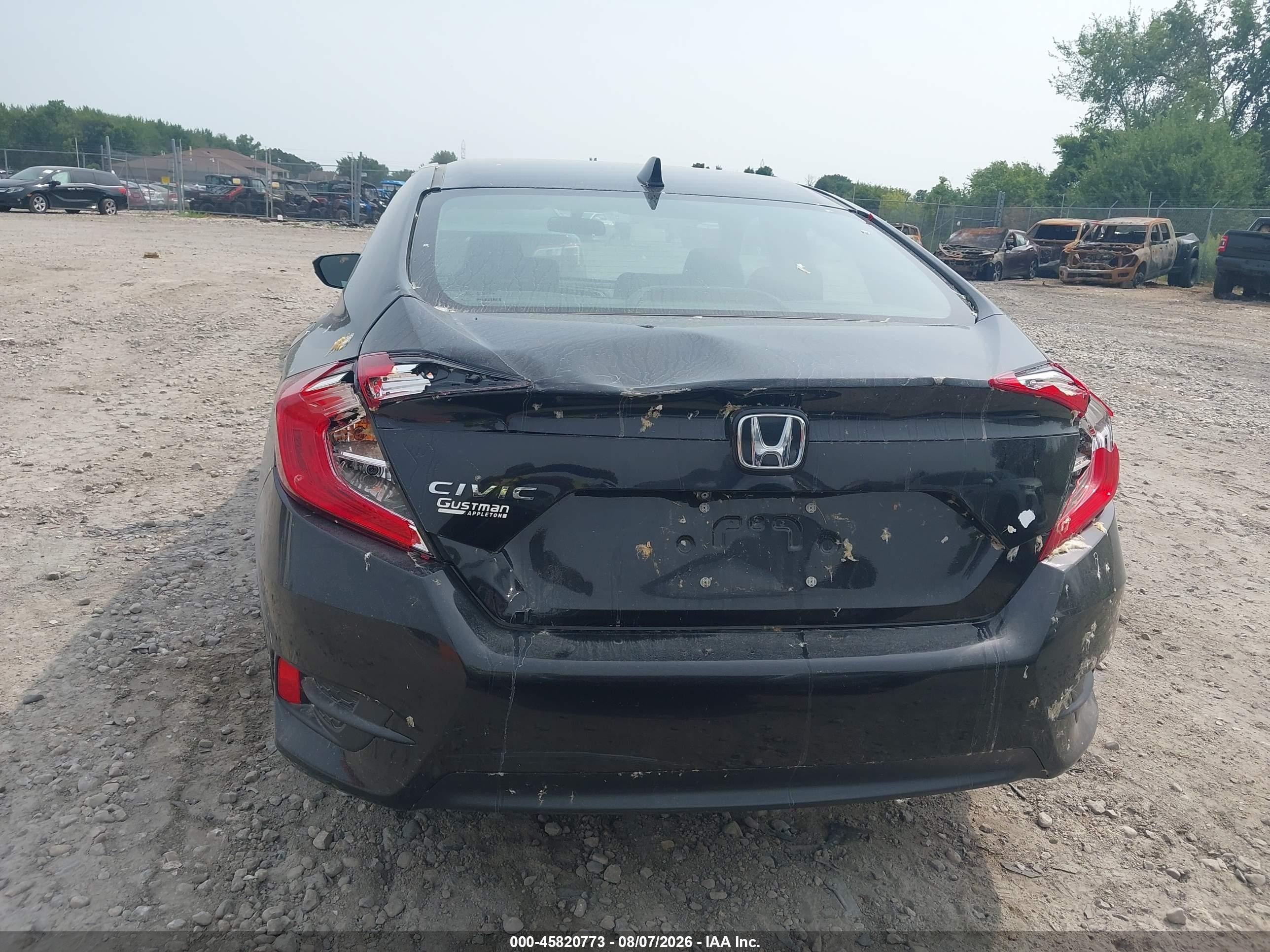 2018 Honda Civic Ex Black vin: 19XFC2F75JE011344