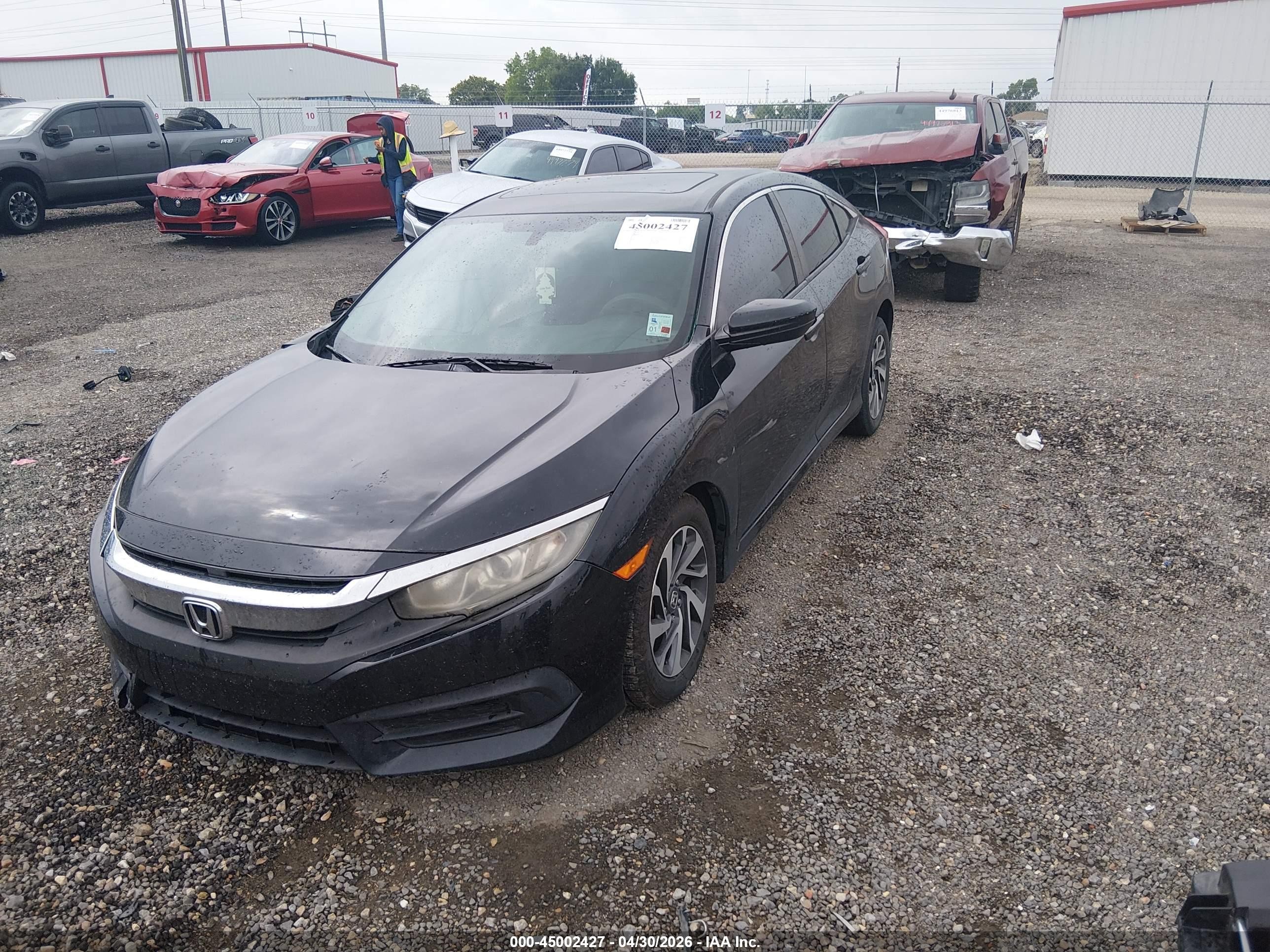 2016 Honda Civic Ex Черный vin: 19XFC2F76GE069892