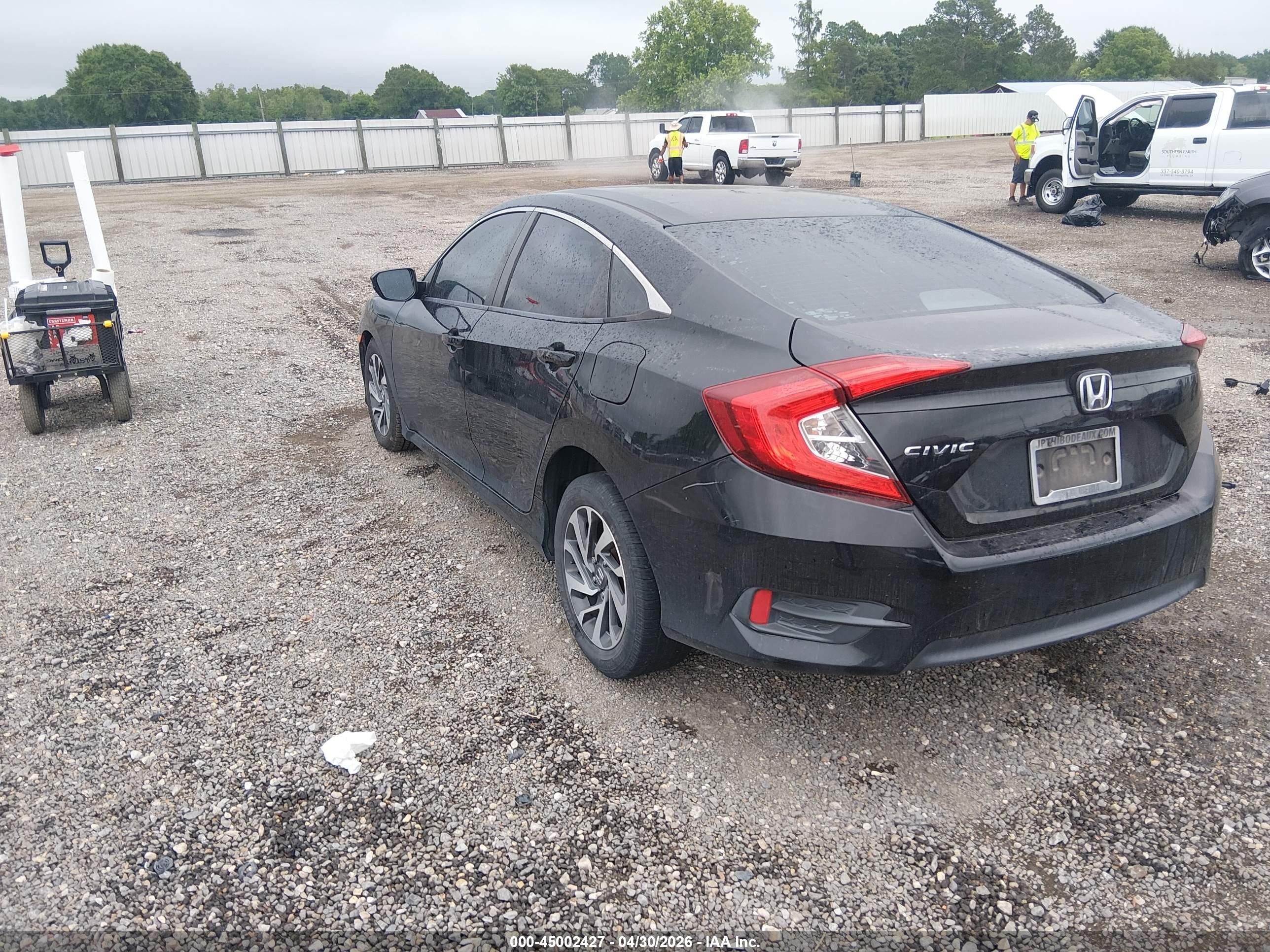 2016 Honda Civic Ex Черный vin: 19XFC2F76GE069892