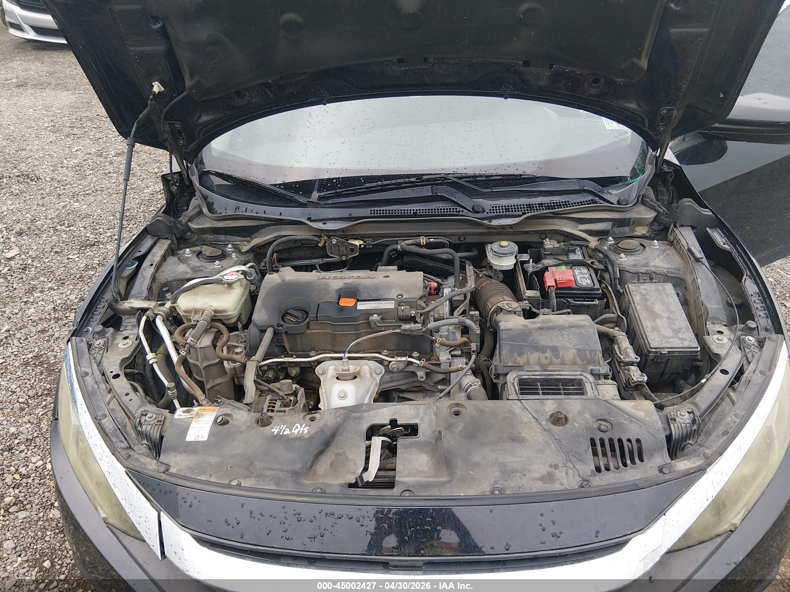 2016 Honda Civic Ex Черный vin: 19XFC2F76GE069892