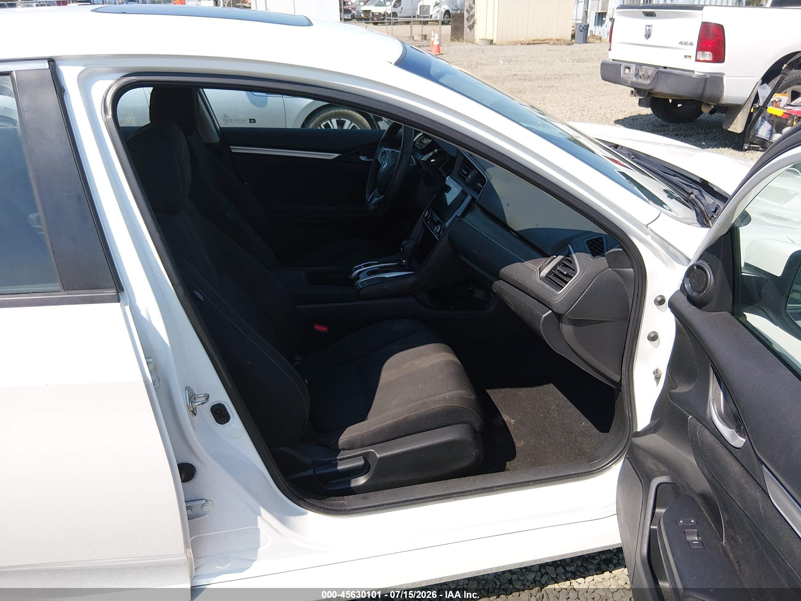 2017 Honda Civic Ex White vin: 19XFC2F76HE212003