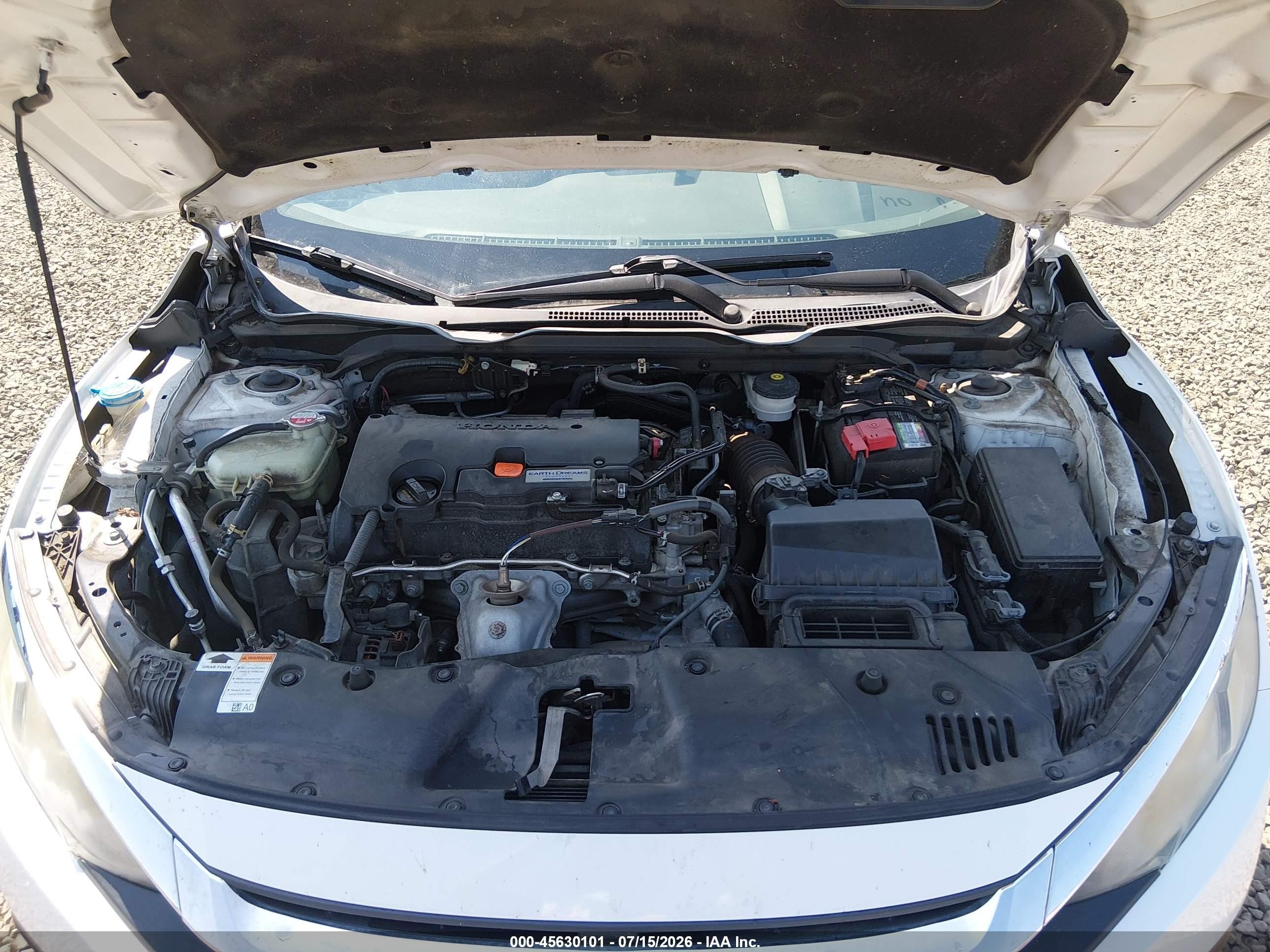 2017 Honda Civic Ex White vin: 19XFC2F76HE212003