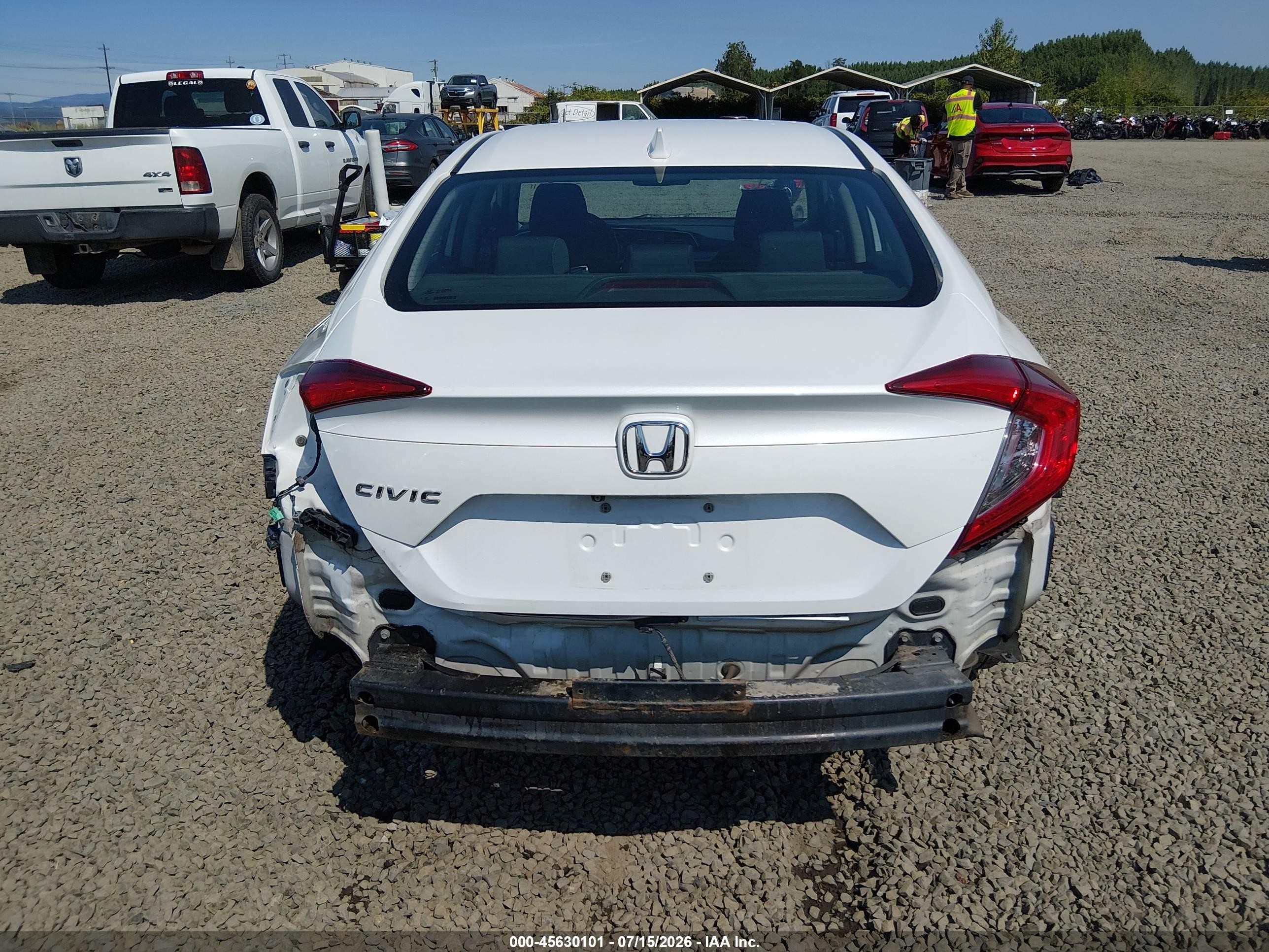 2017 Honda Civic Ex White vin: 19XFC2F76HE212003