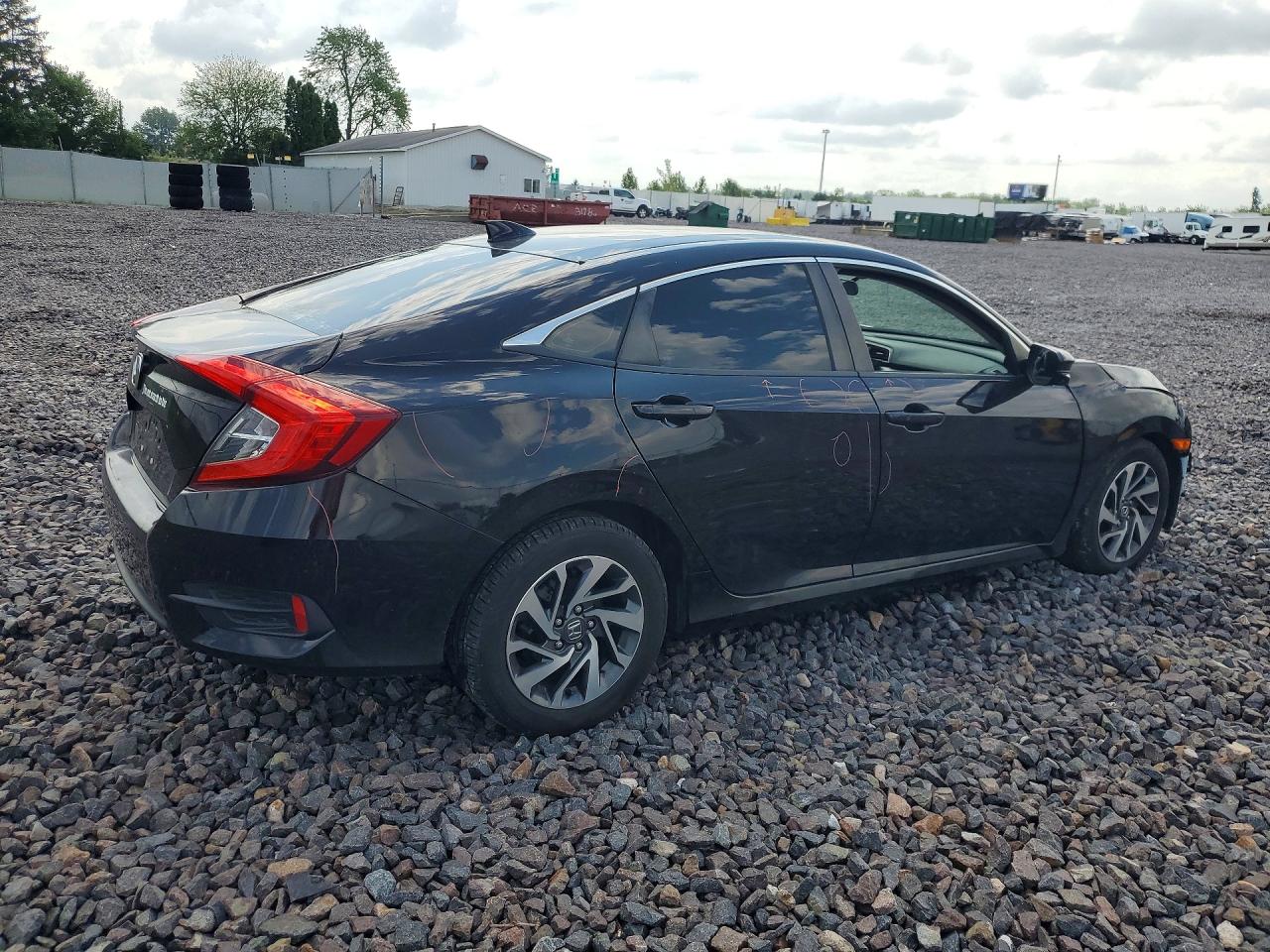2018 Honda Civic Ex Black vin: 19XFC2F76JE023552