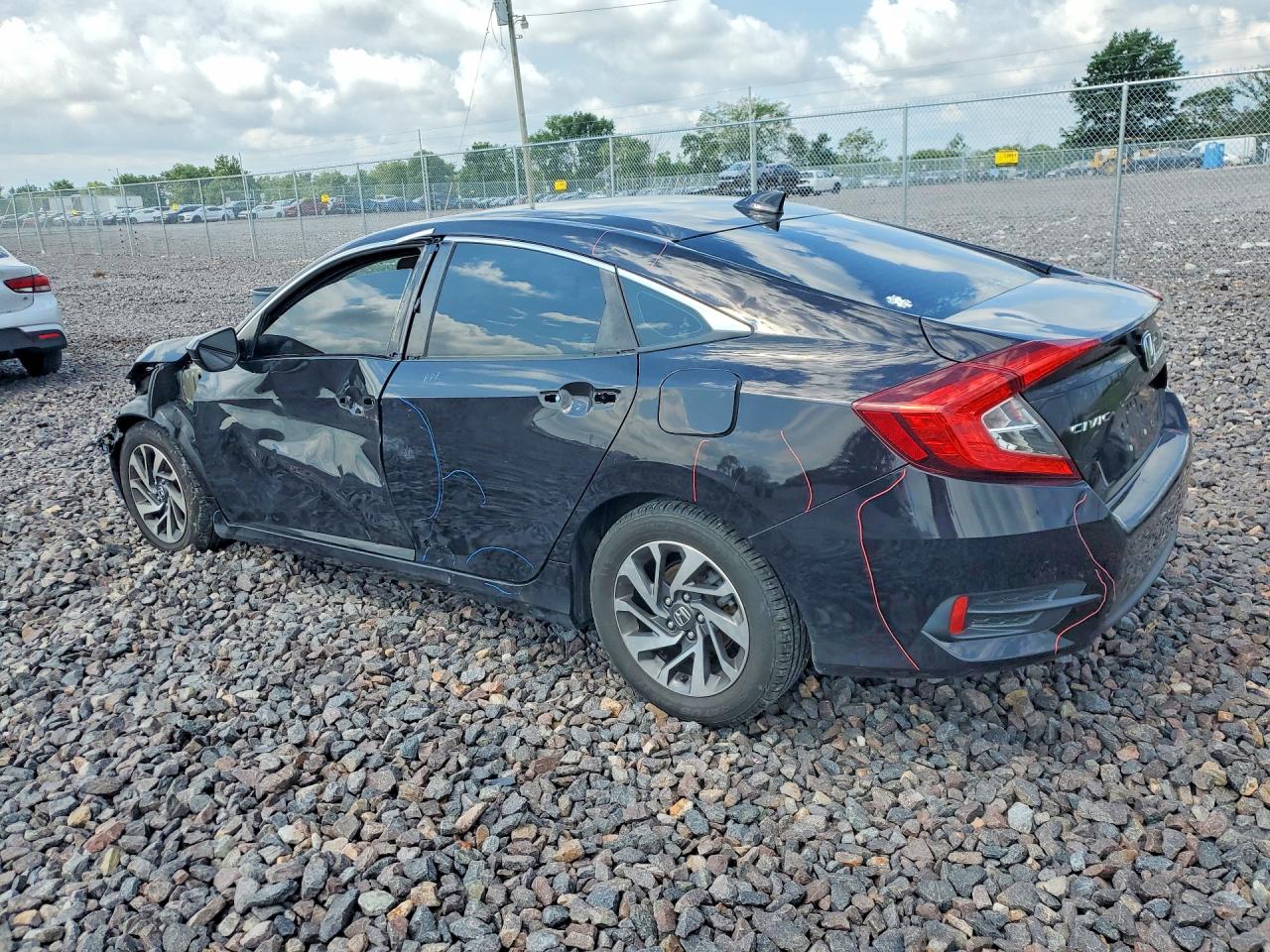 2018 Honda Civic Ex Black vin: 19XFC2F76JE023552