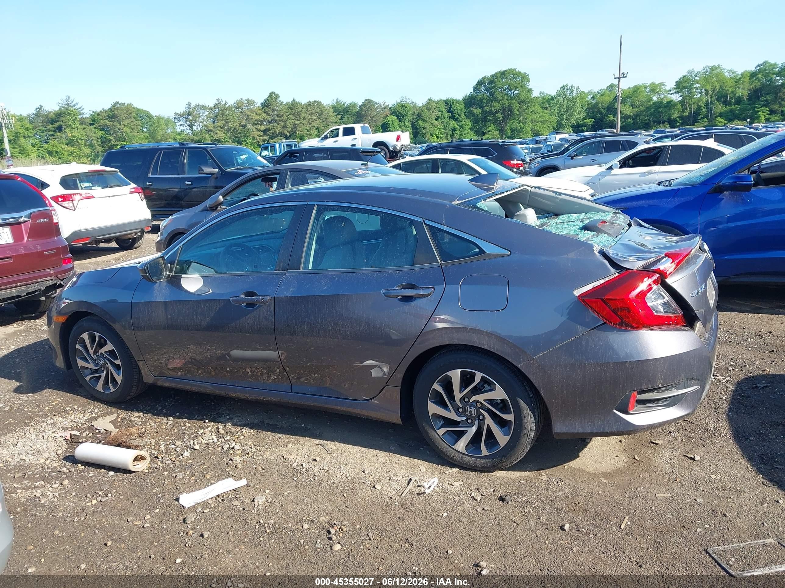 2017 Honda Civic Ex Gray vin: 19XFC2F77HE205030
