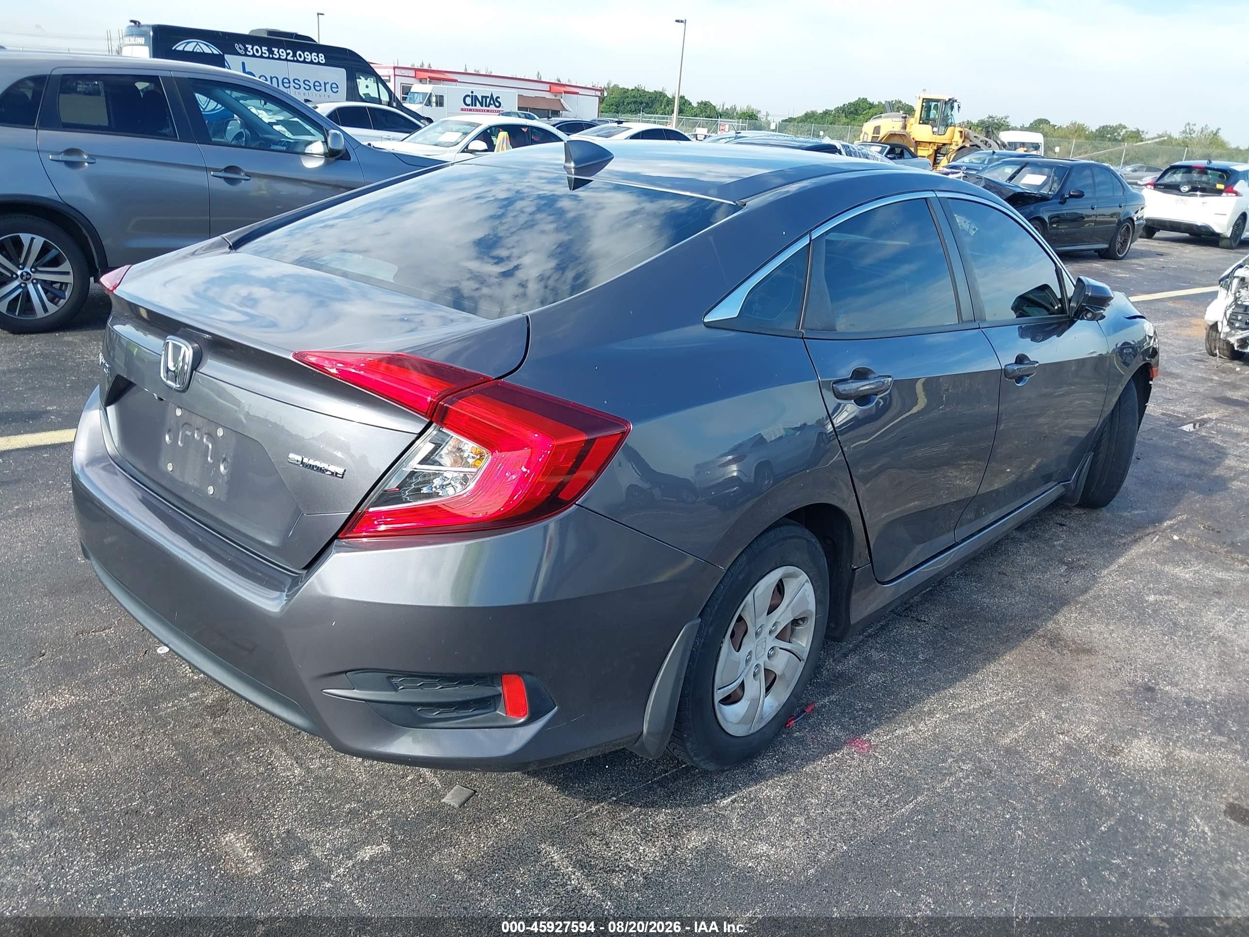 2017 Honda Civic Ex Gray vin: 19XFC2F78HE041612