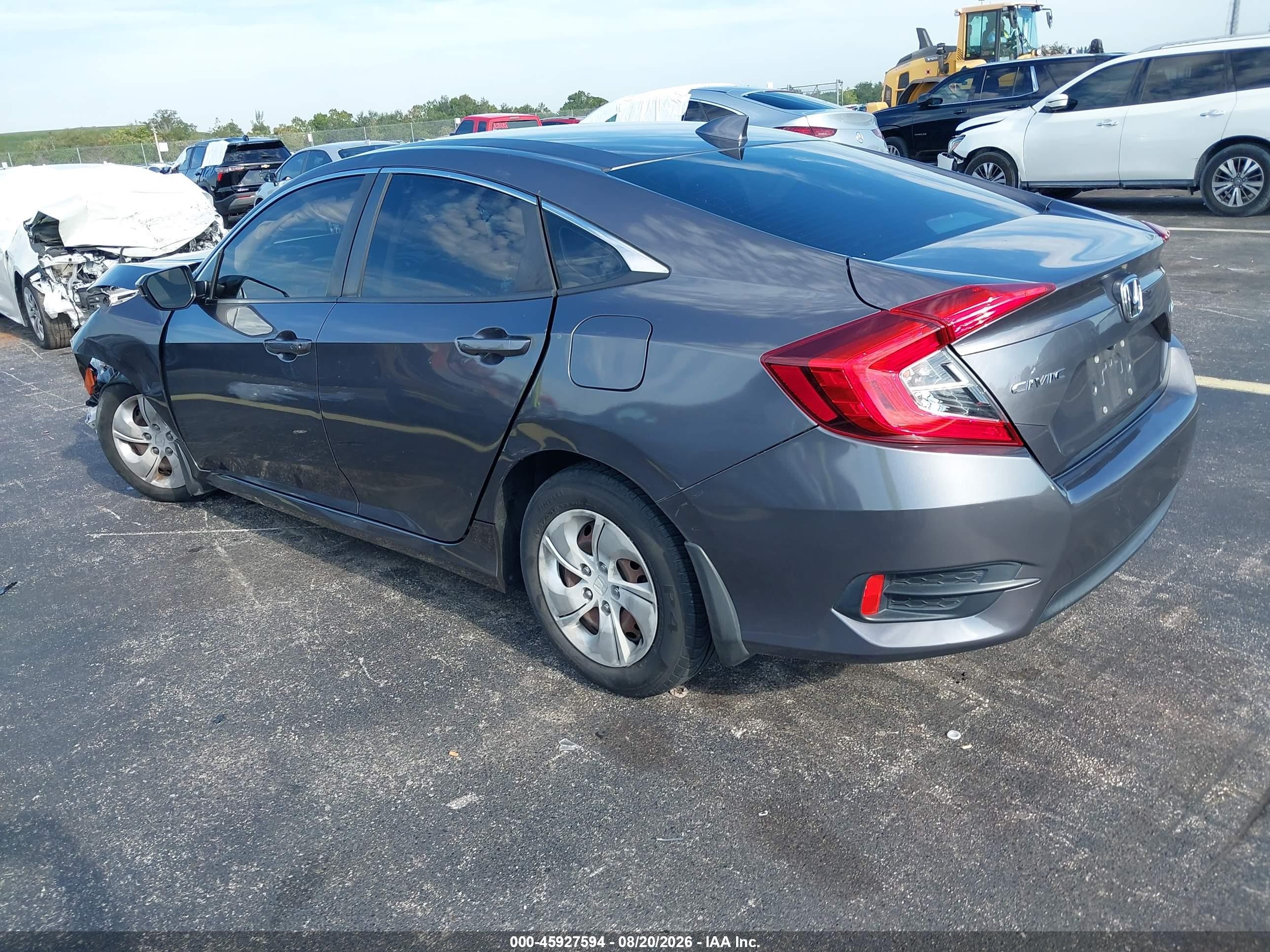 2017 Honda Civic Ex Gray vin: 19XFC2F78HE041612